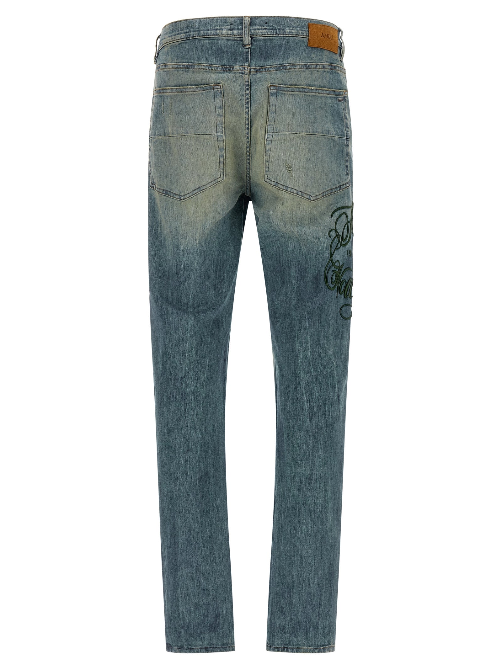 Amiri Blue Cotton Relaxed Fit Men's Jeans