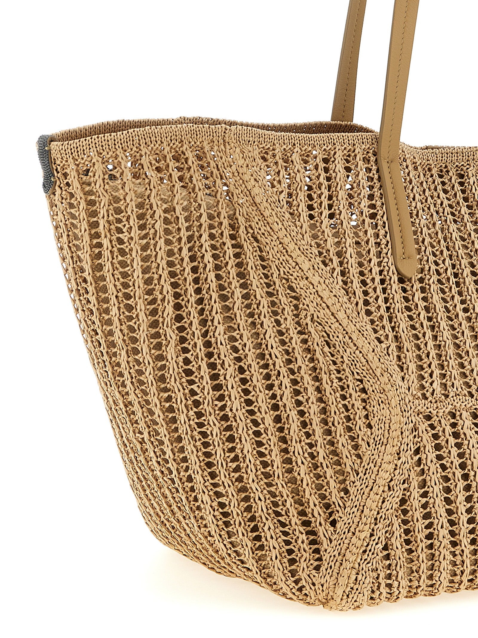 Brunello Cucinelli Beige Polyamide Shoulder Women's Bag