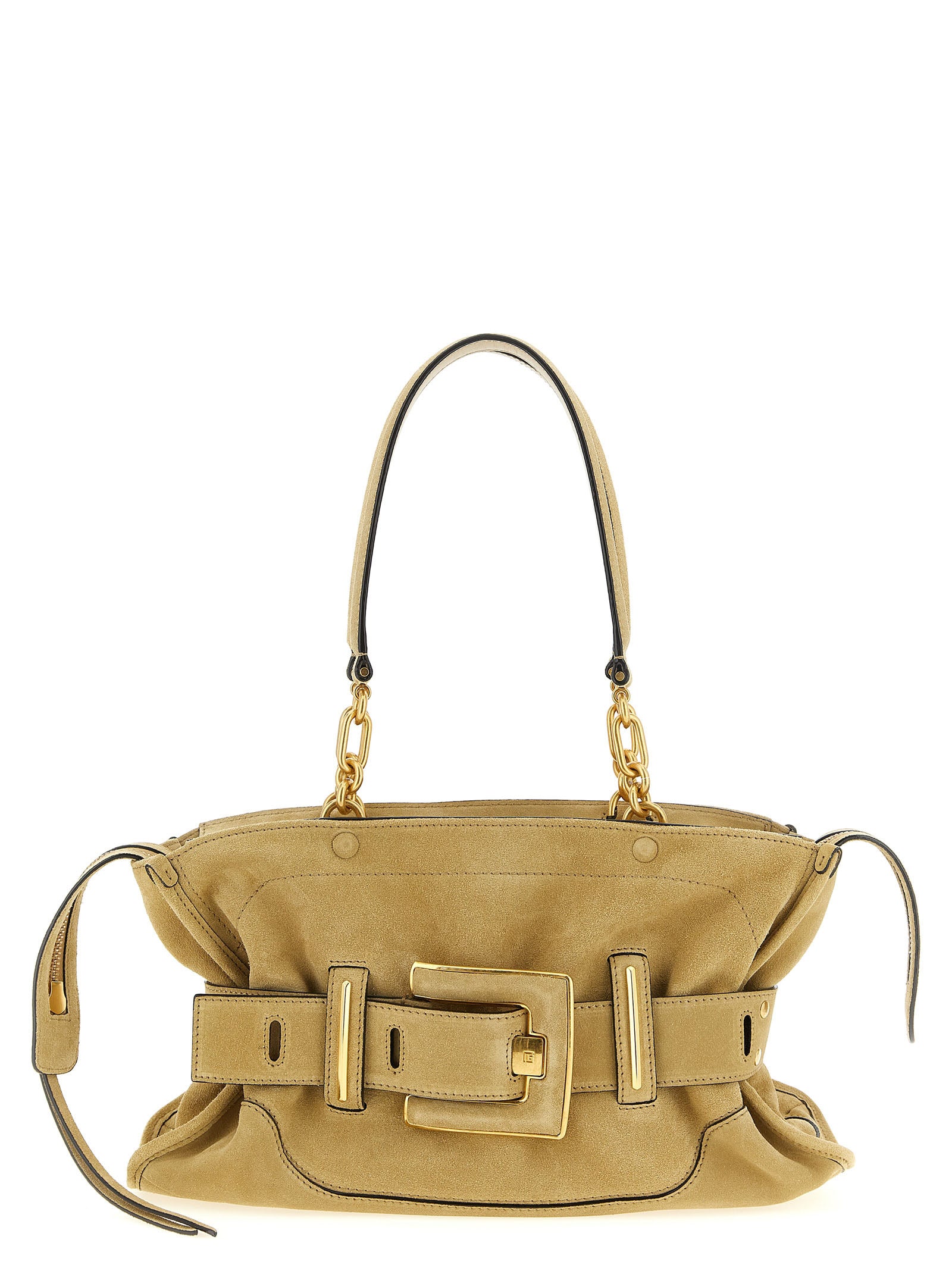 Balmain Beige Calfskin Shoulder Women's Bag