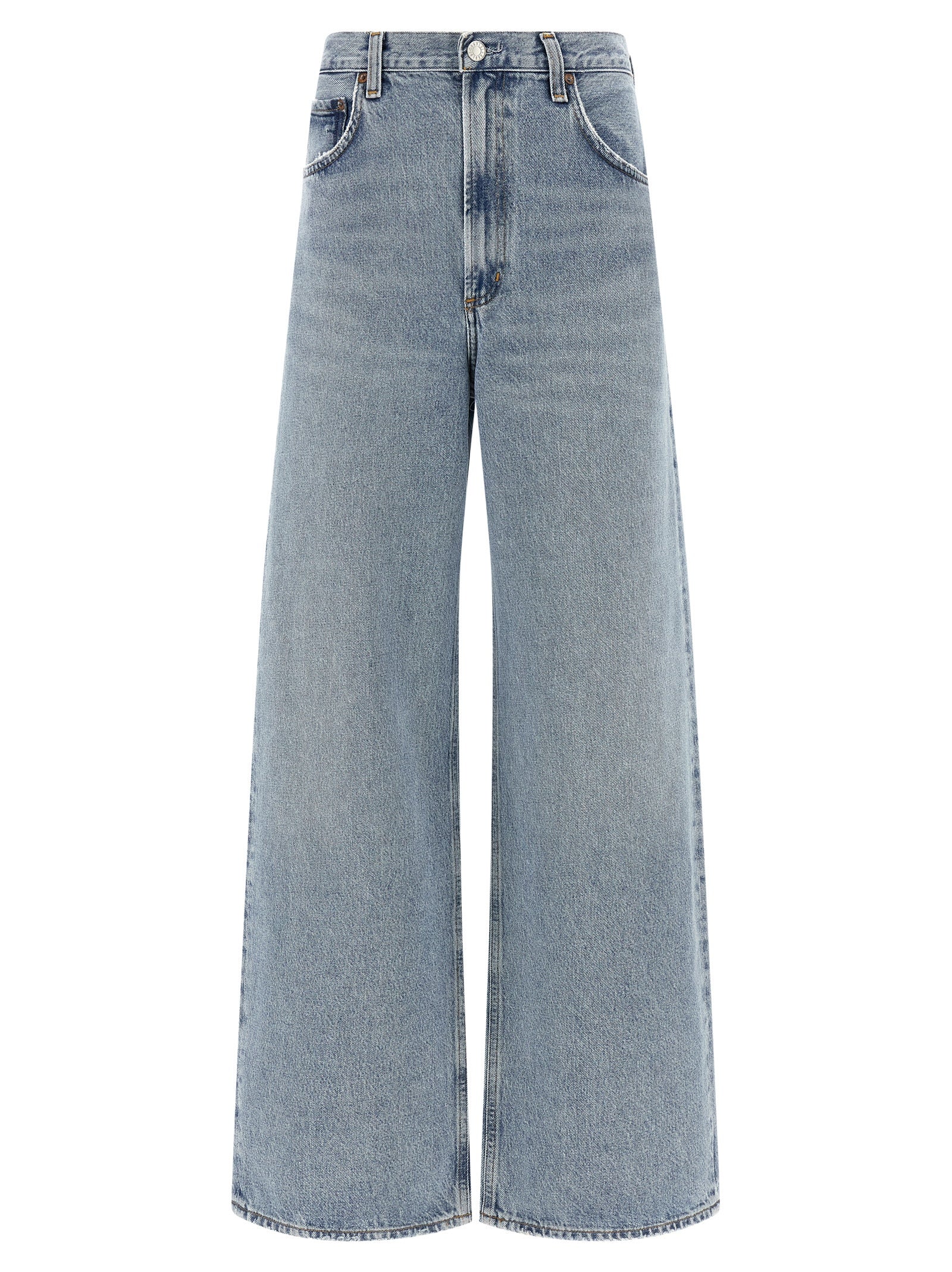 Agolde Blue Cotton Tapered Women's Jeans
