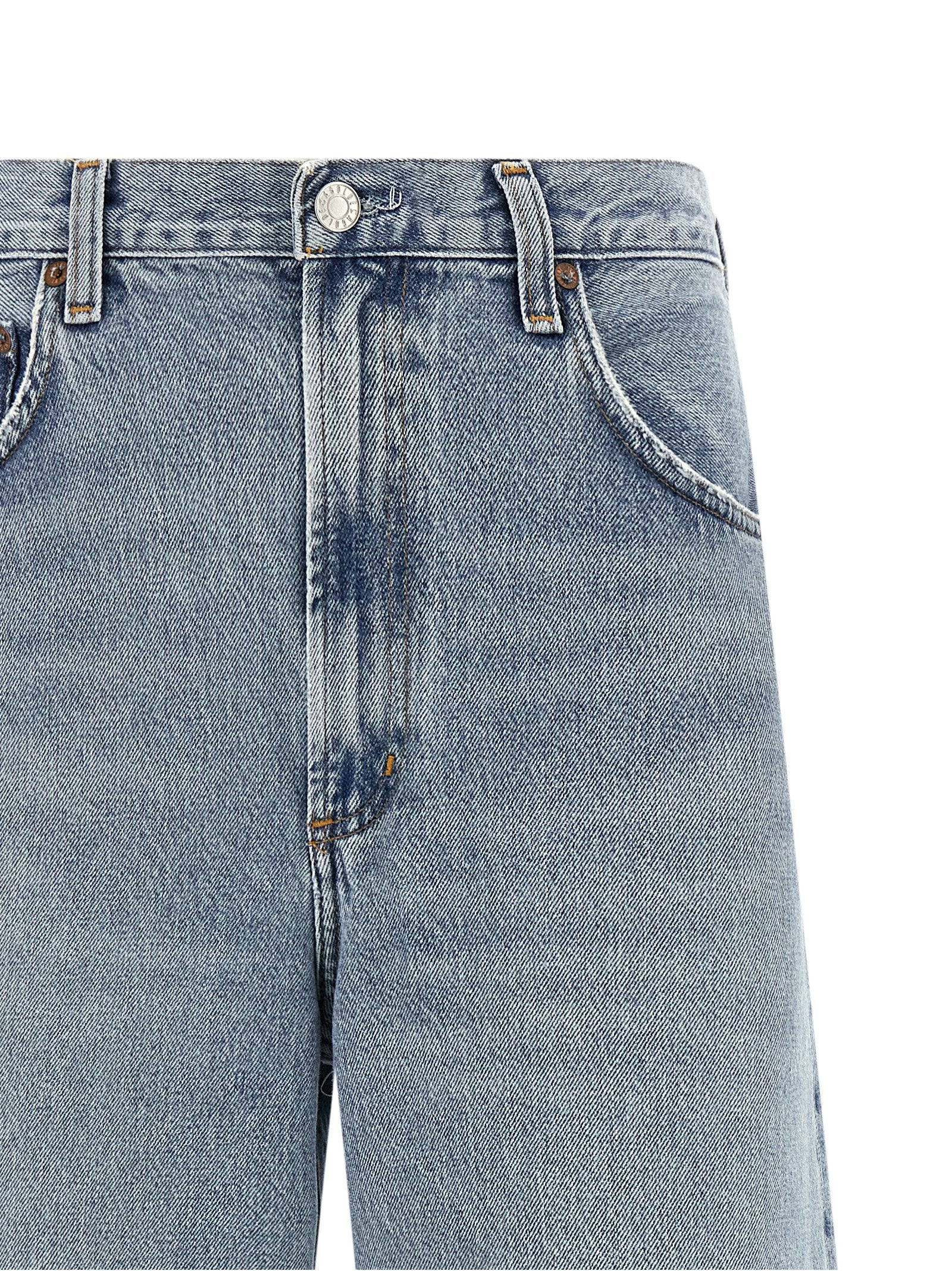 Agolde Blue Cotton Tapered Women's Jeans