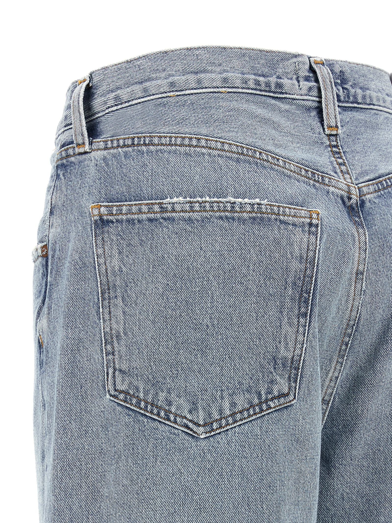 Agolde Blue Cotton Tapered Women's Jeans