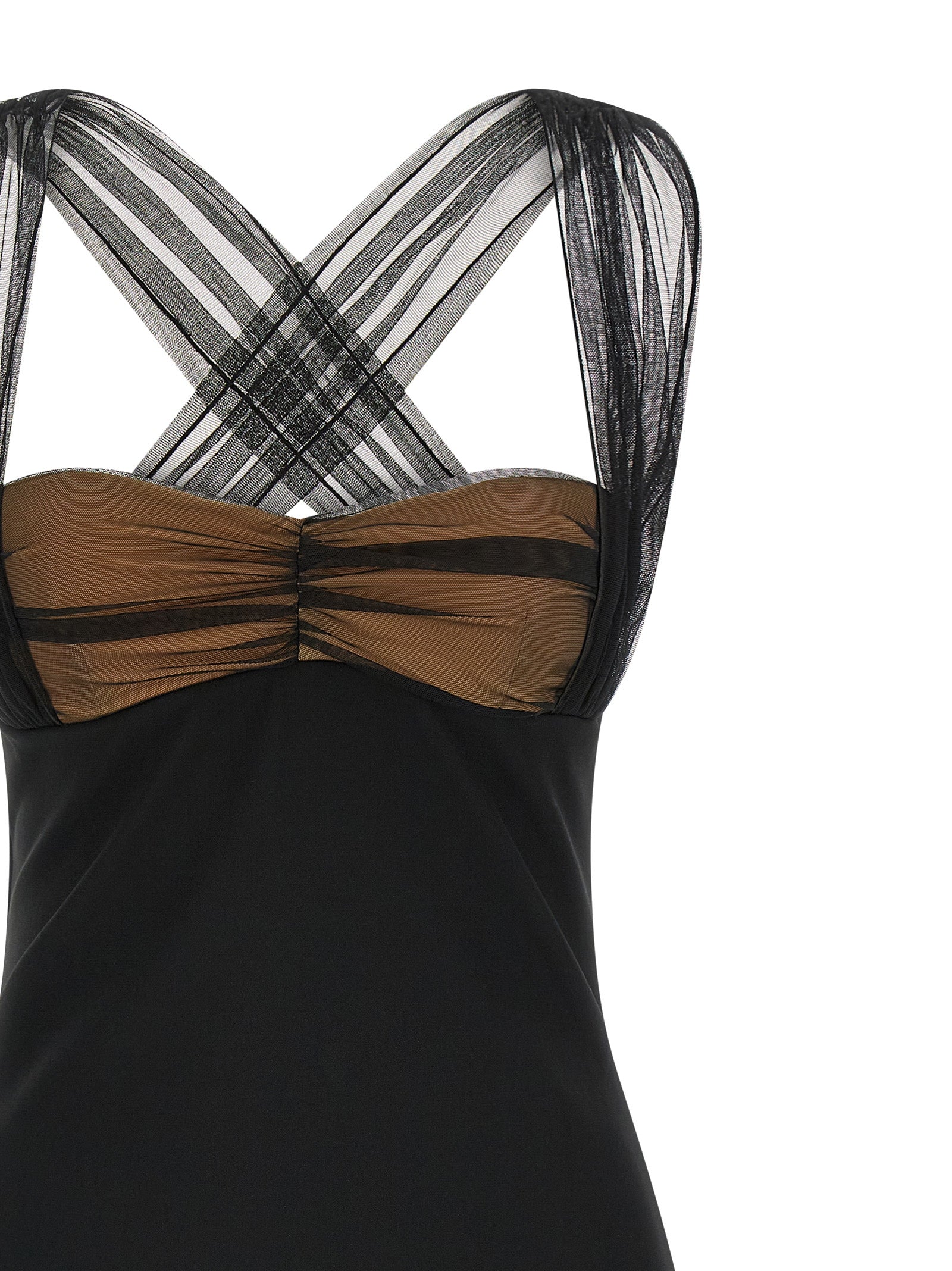 Nensi Dojaka Black Viscose Short Women's Dress