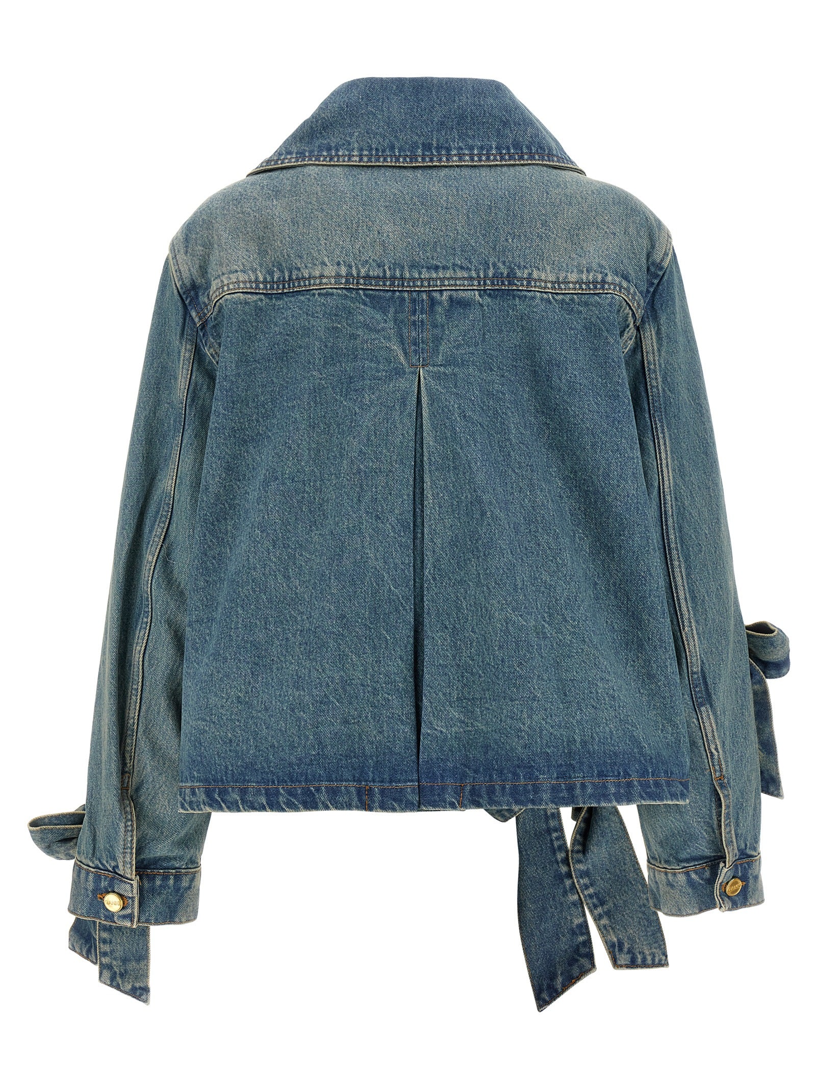Ganni Blue Organic Cotton Denim Women's Jacket