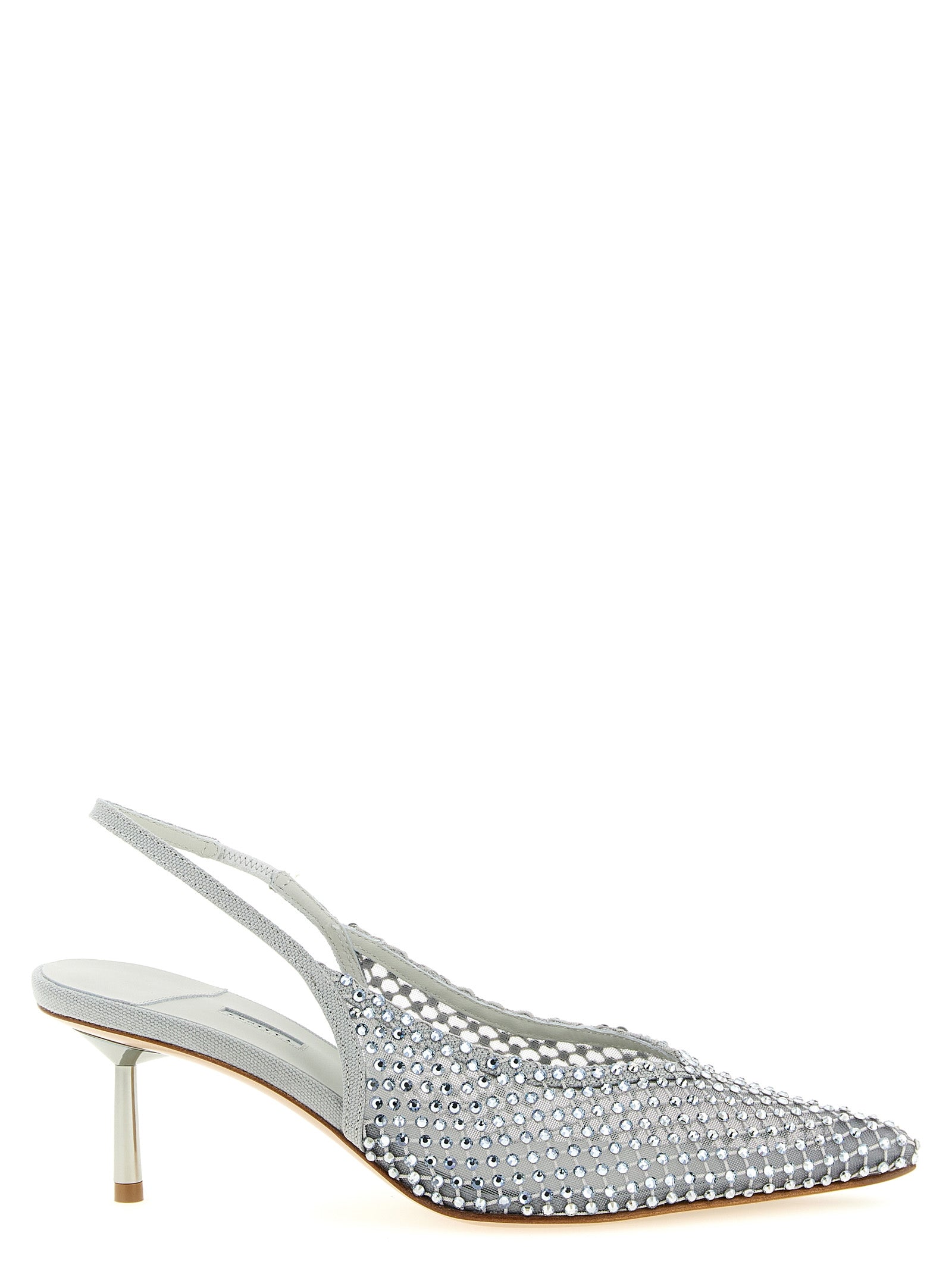 LE SILLA Gray Polyester Mid Heel Women's Pumps