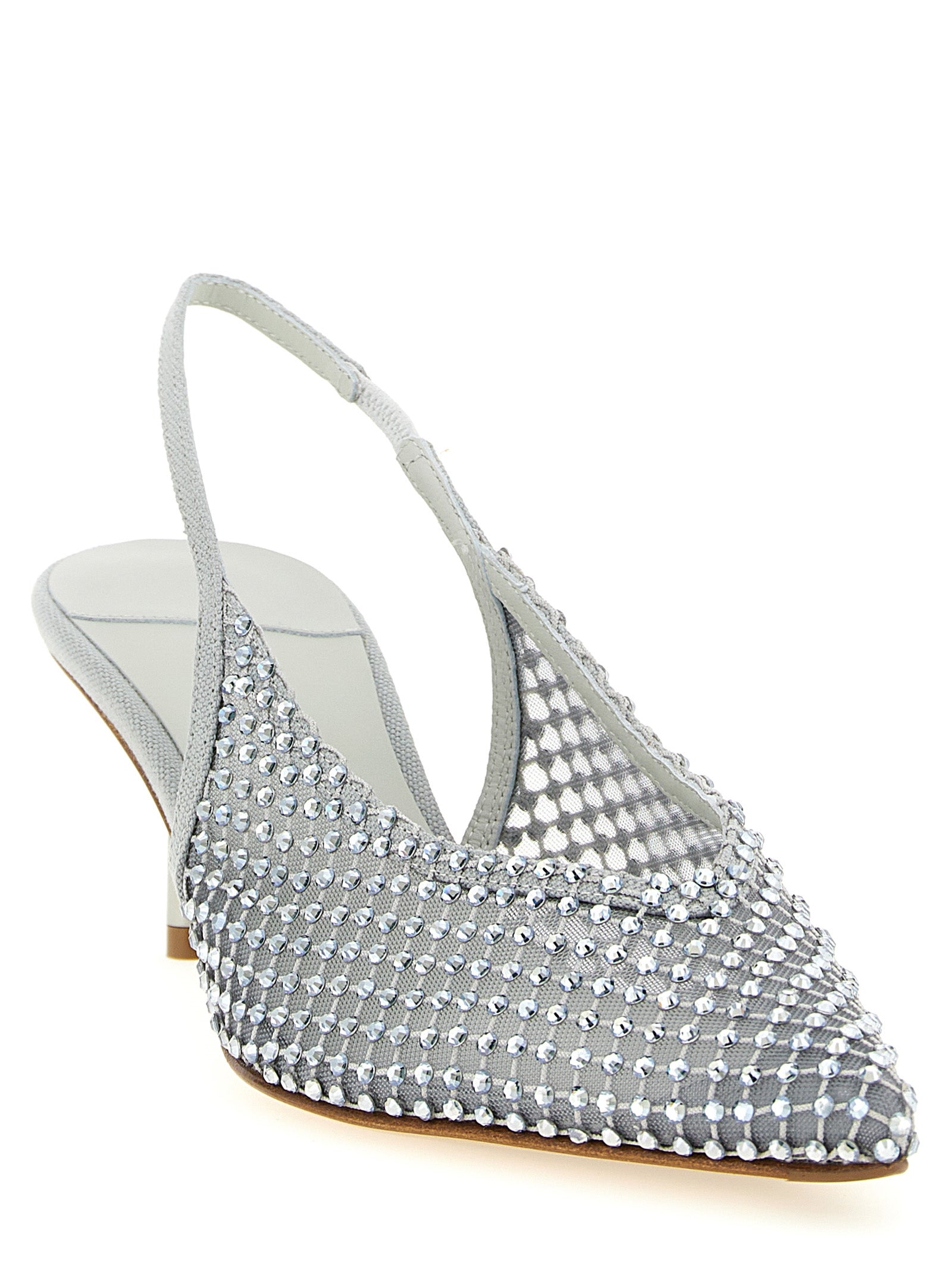 LE SILLA Gray Polyester Mid Heel Women's Pumps