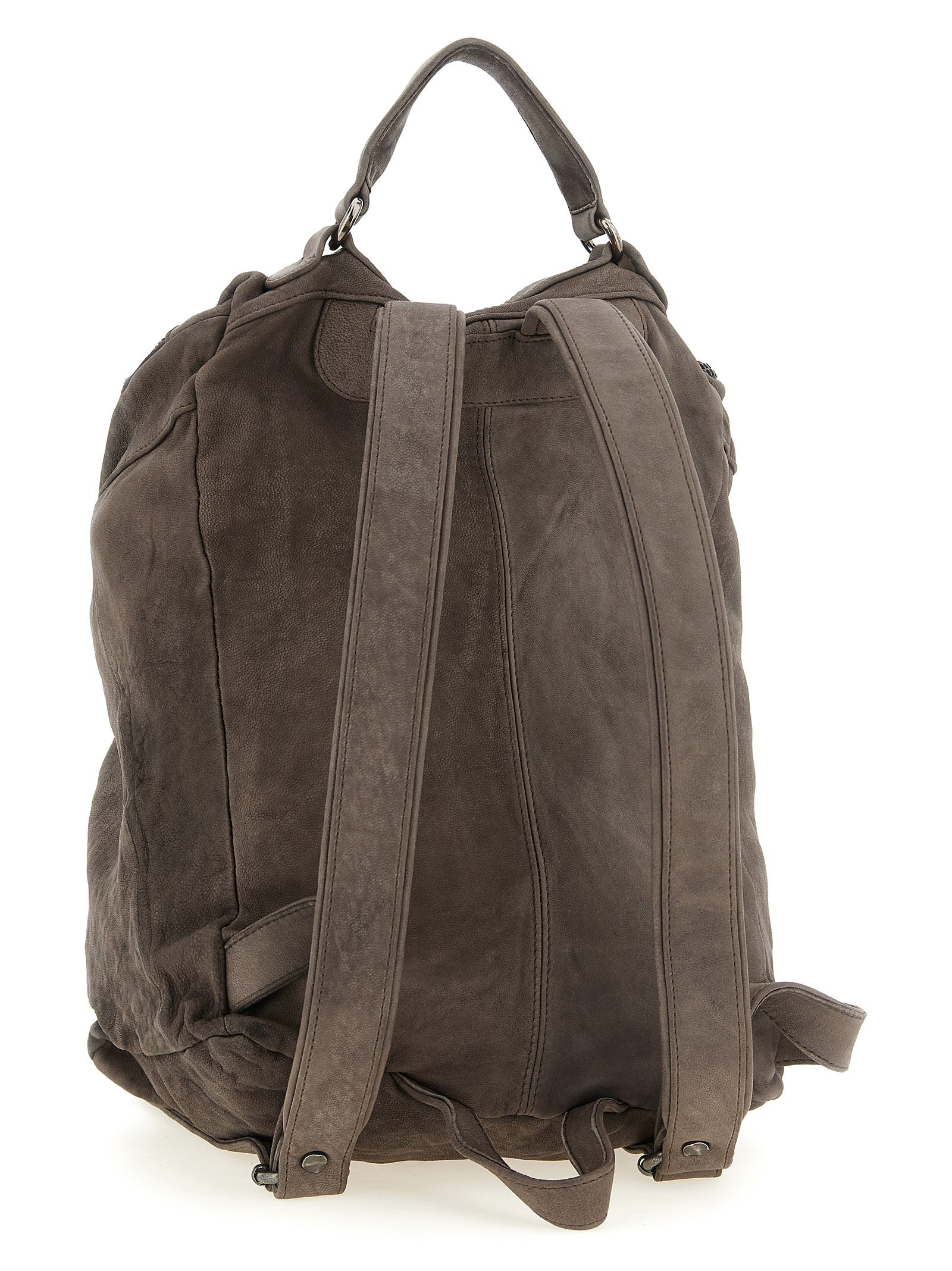 GIORGIO BRATO Brown Lamb Leather Men's Backpack