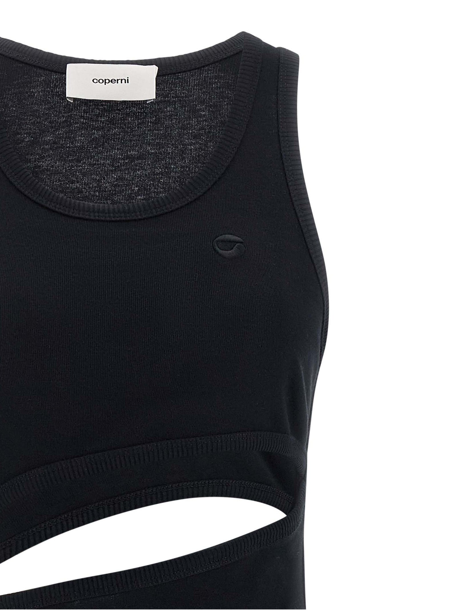 Coperni Black Organic Cotton Short Women's Dress
