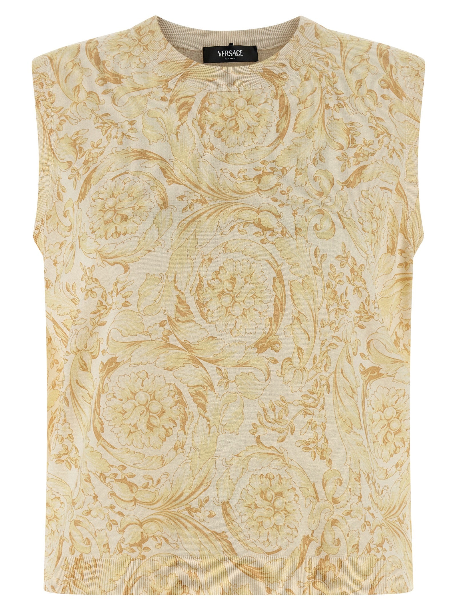 Versace Bicolor Silk Sleeveless Women's Jacket