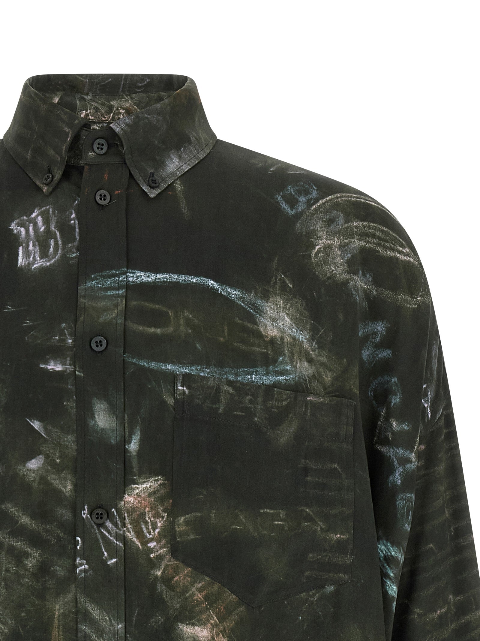 Balenciaga Black Viscose Men's Blouse