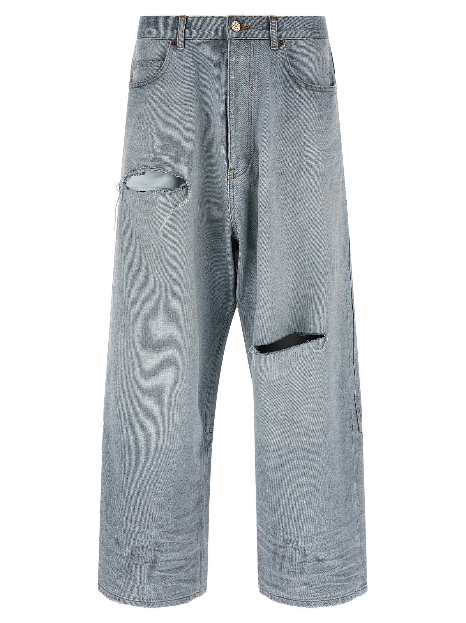 Balenciaga Blue Cotton Relaxed Fit Men's Jeans