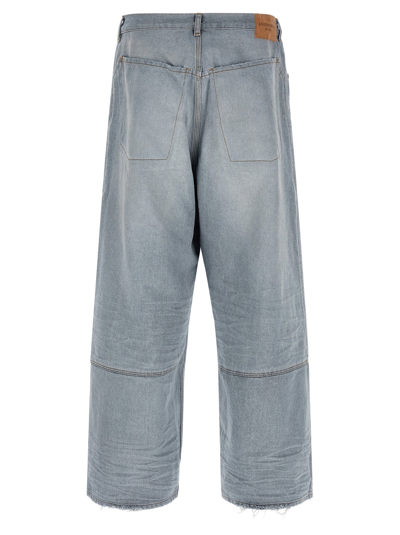 Balenciaga Blue Cotton Relaxed Fit Men's Jeans