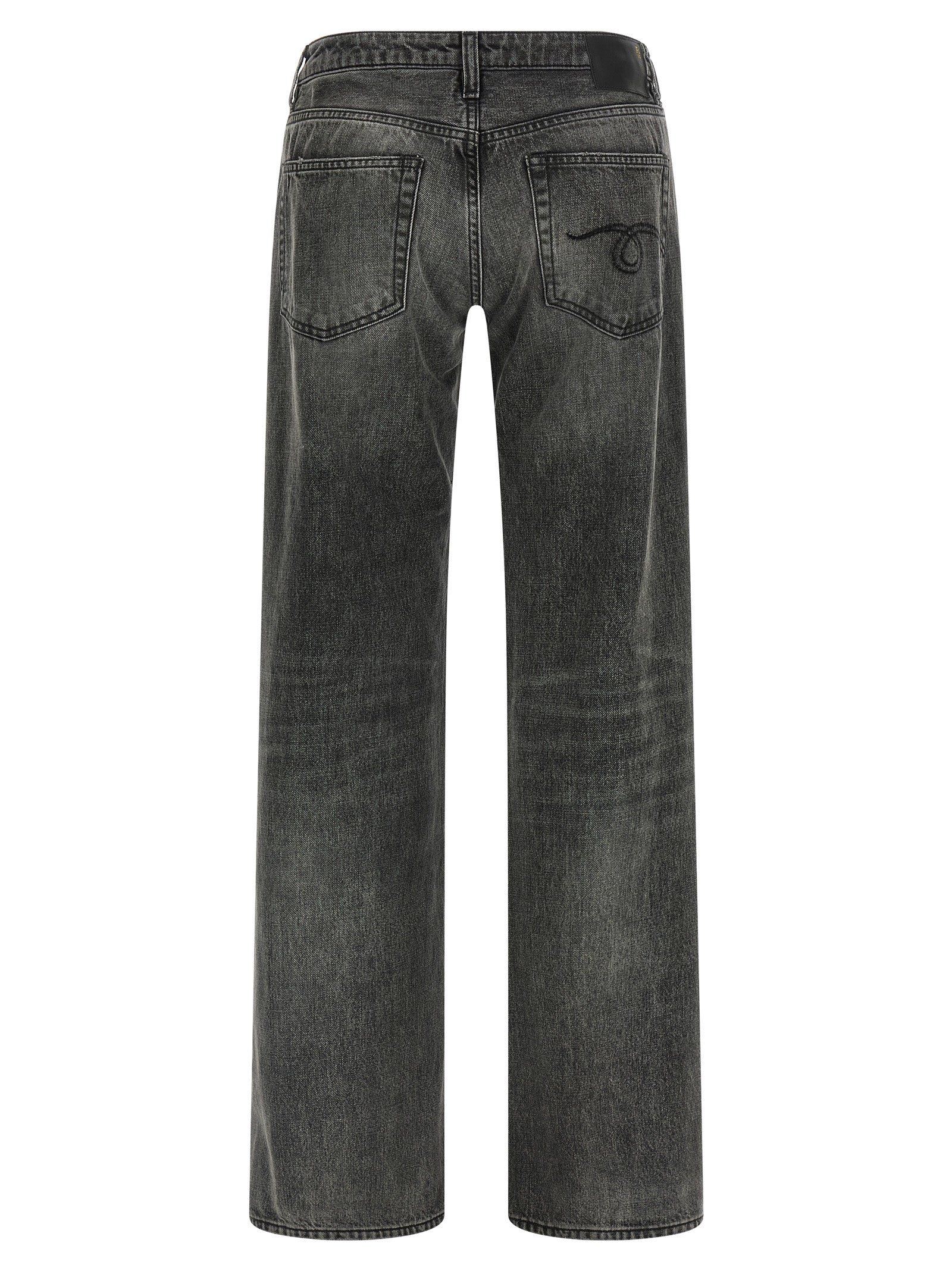 R13 Gray Cotton Straight-Leg Women's Jeans
