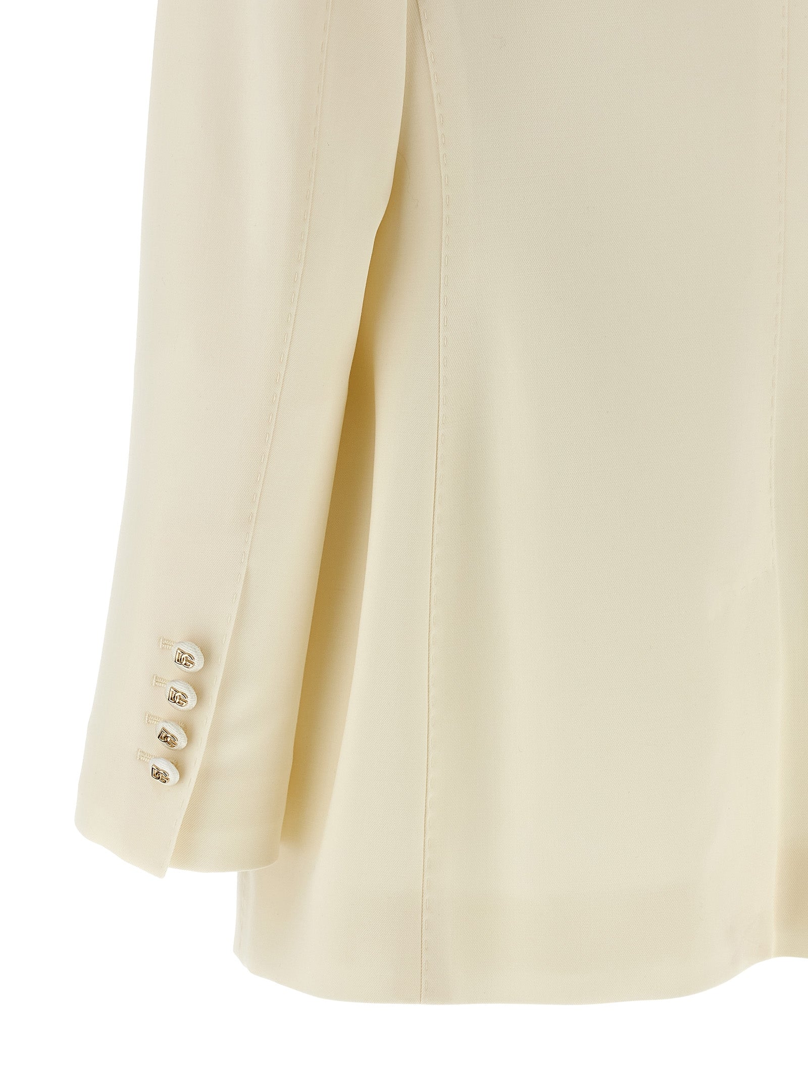 Dolce & Gabbana White Virgin Wool Women's Blazer