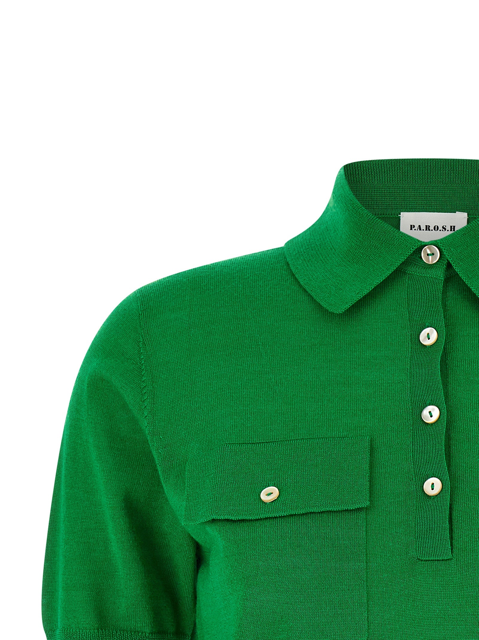P.A.R.O.S.H. Bicolor Wool Polo Women's Shirt