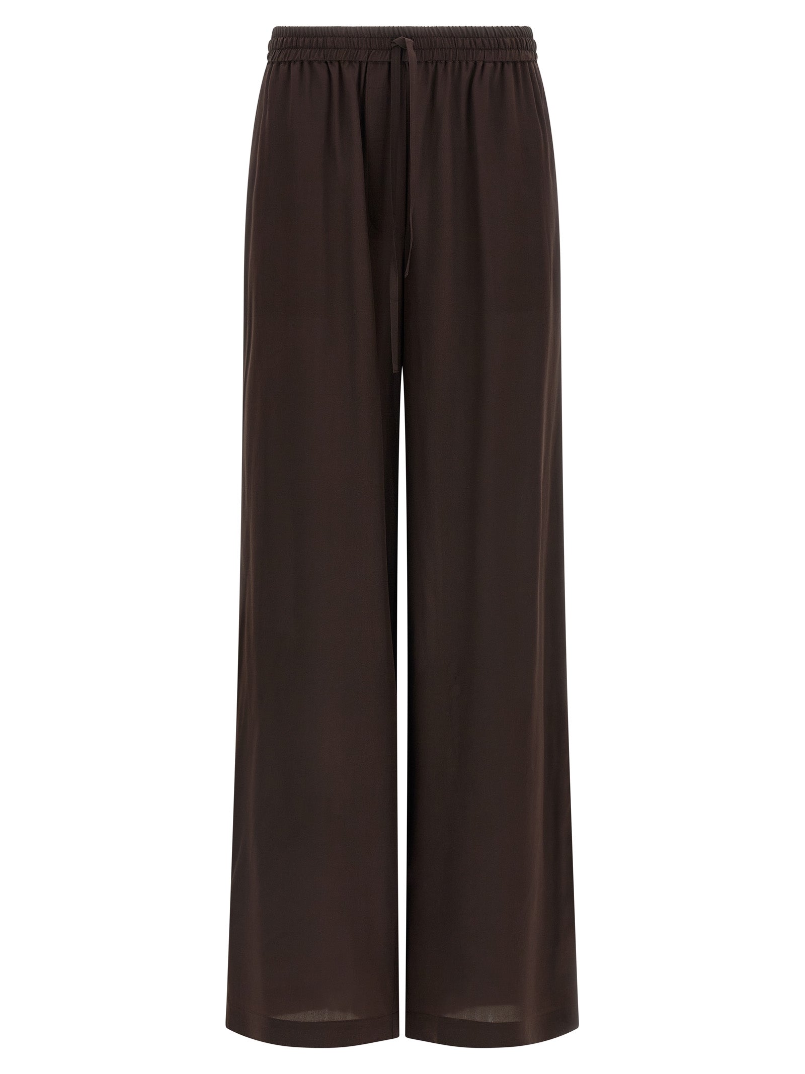 P.A.R.O.S.H. Brown Silk Casual Women's Pants