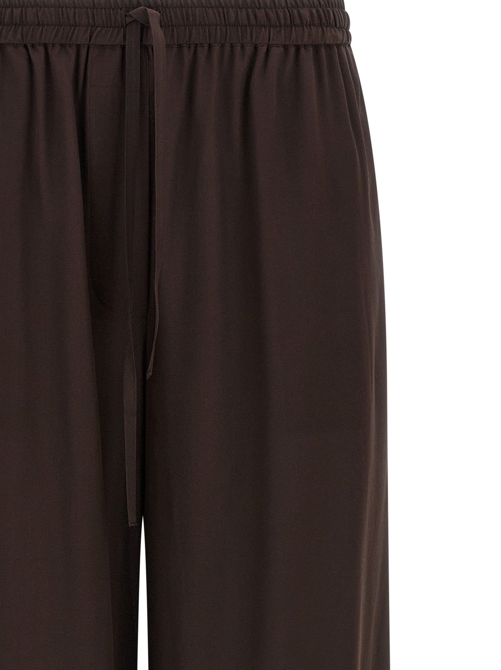 P.A.R.O.S.H. Brown Silk Casual Women's Pants