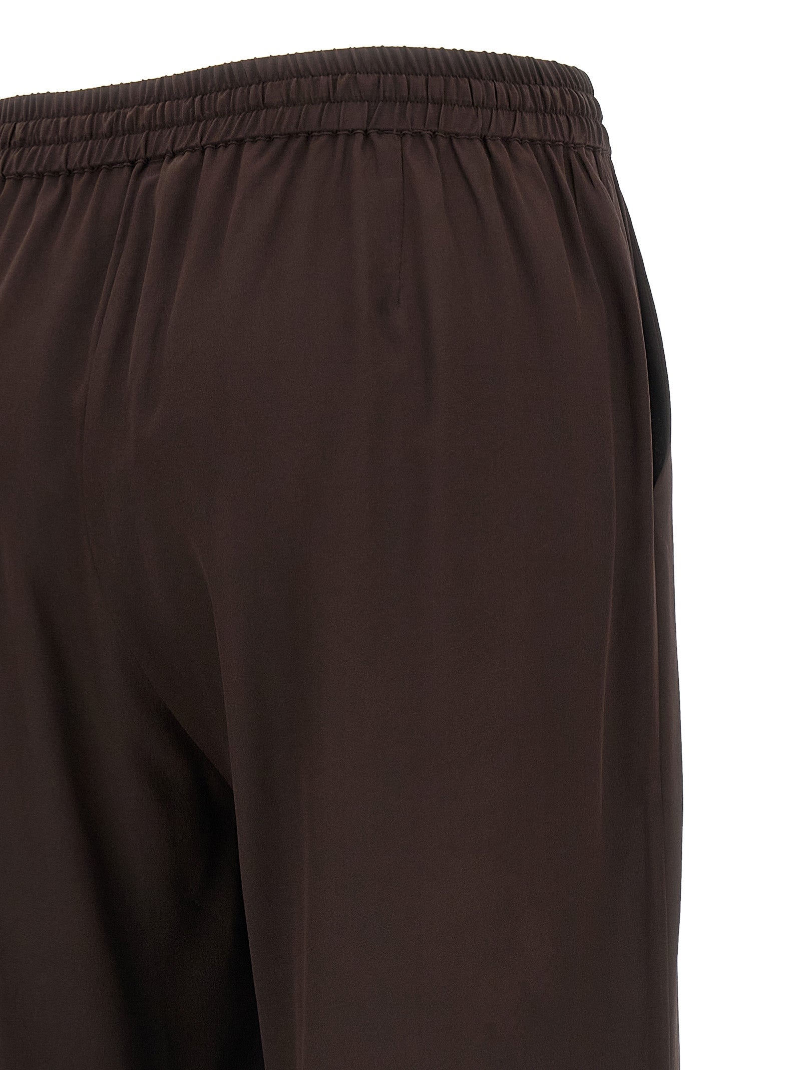 P.A.R.O.S.H. Brown Silk Casual Women's Pants