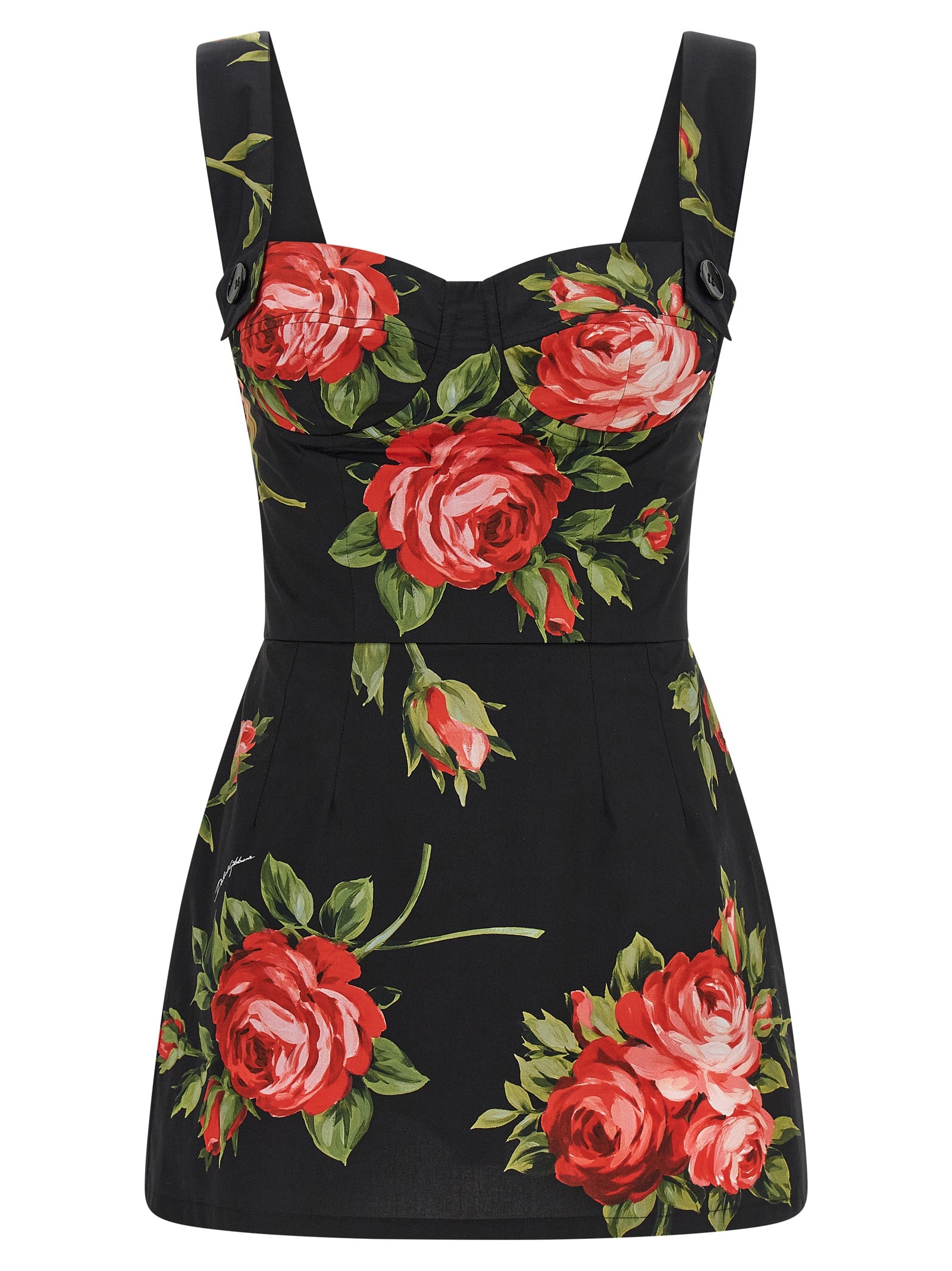Dolce & Gabbana Black Cotton Tank Women's Tops