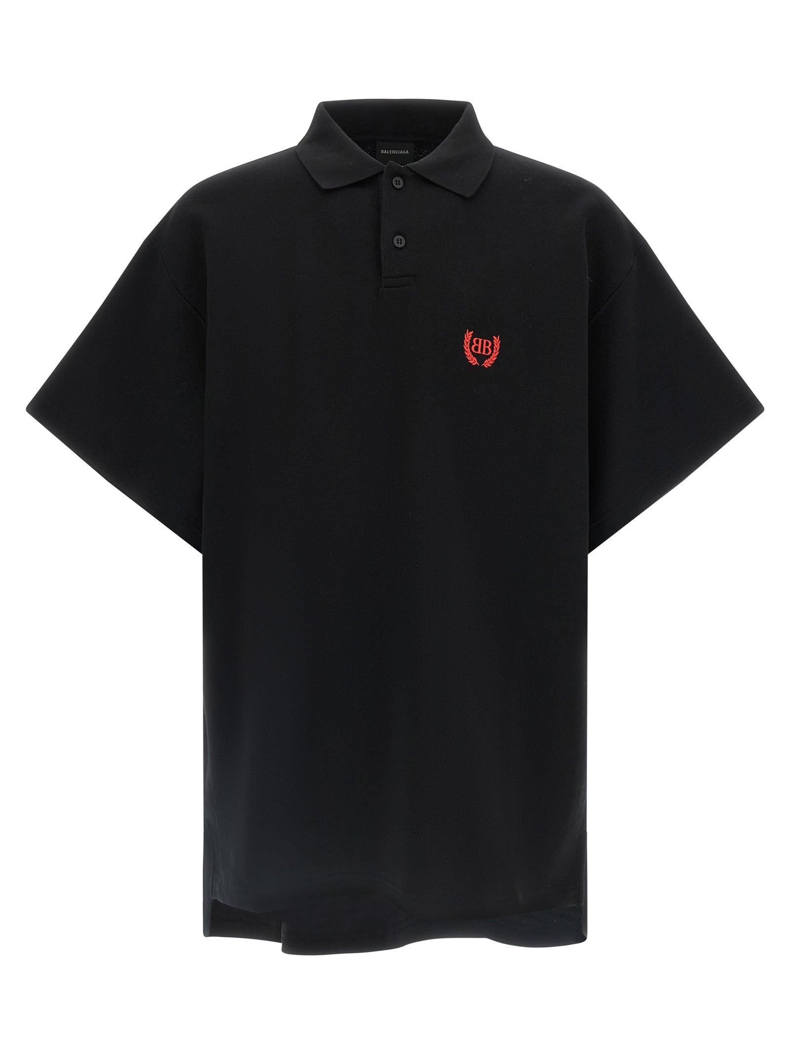 Balenciaga Black Cotton Polo Men's Shirt
