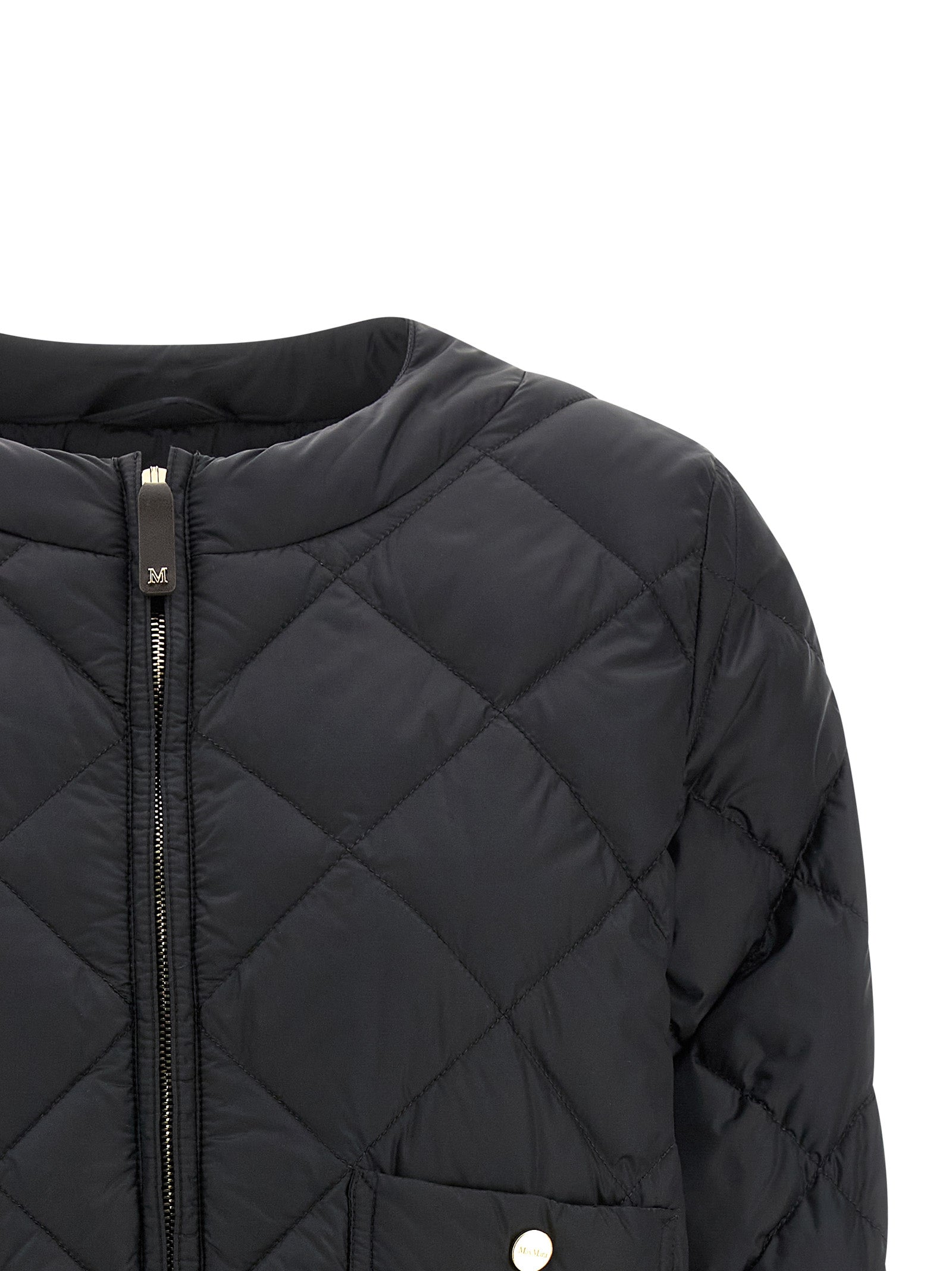 Max Mara Black Polyamide Full-Length Women's Jacket