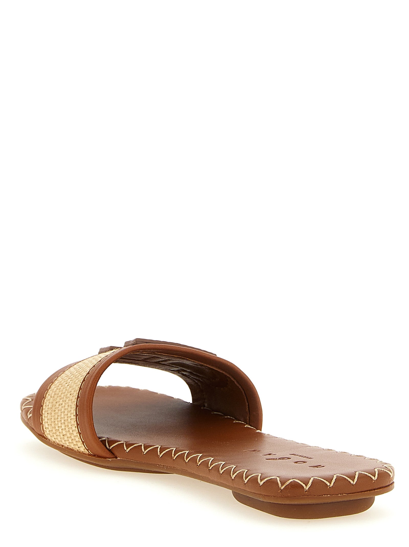 Hogan Brown Cotton Women's Slides
