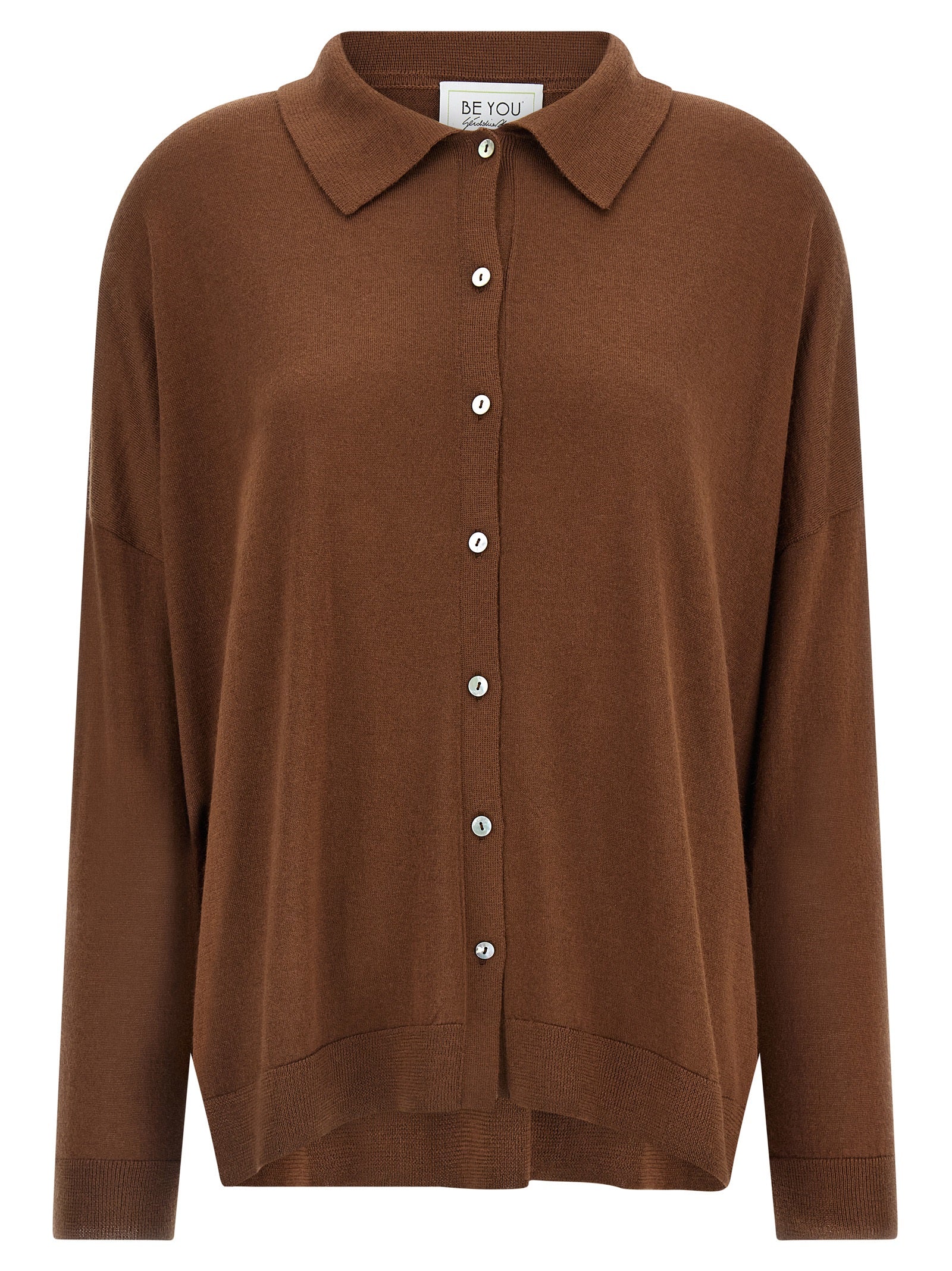 BE YOU Brown Cashmere Women's Cardigan