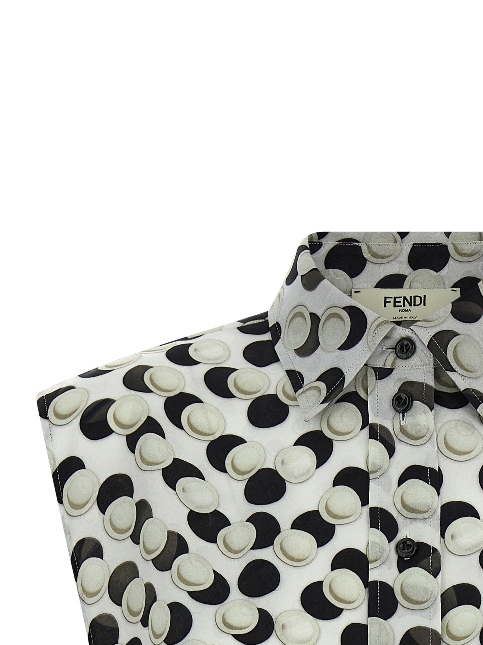 Fendi Multicolor Silk Pattern Women's Shirt