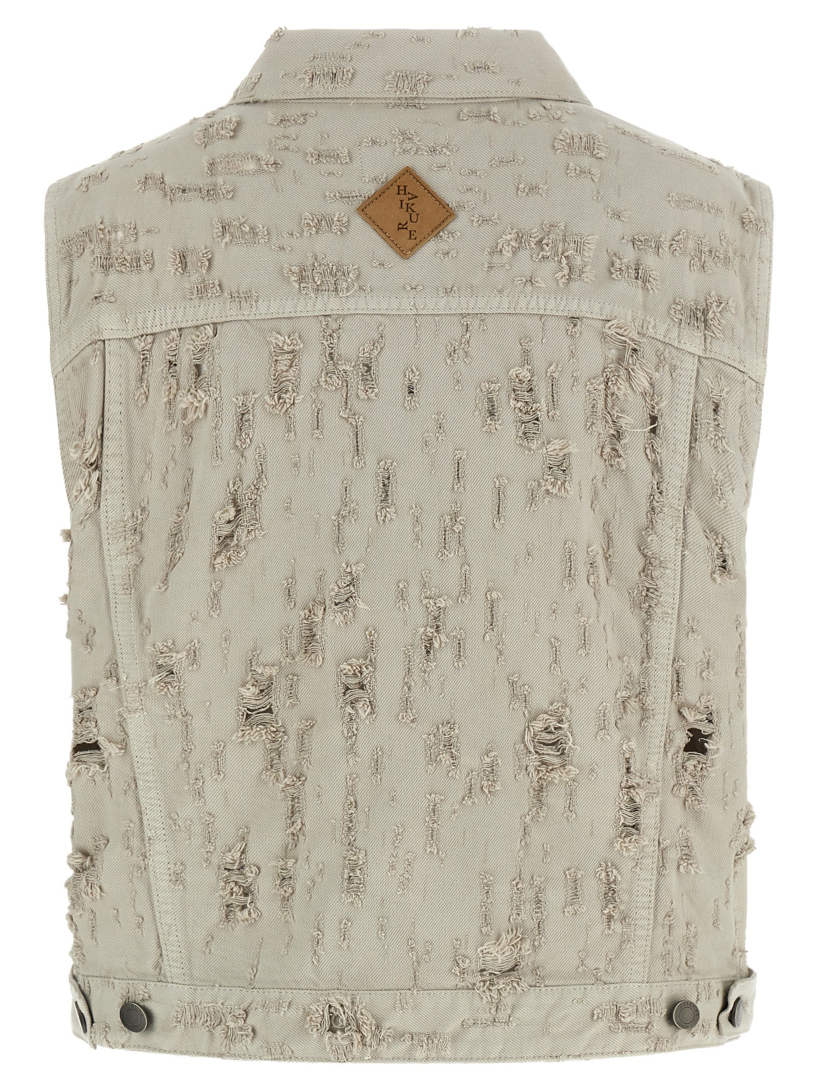 Haikure Gray Cotton Sleeveless Women's Jacket