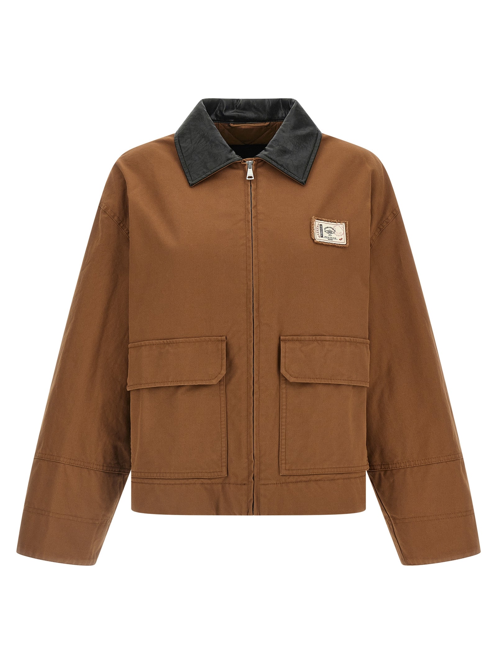 Max Mara Brown Cotton Full-Length Women's Jacket