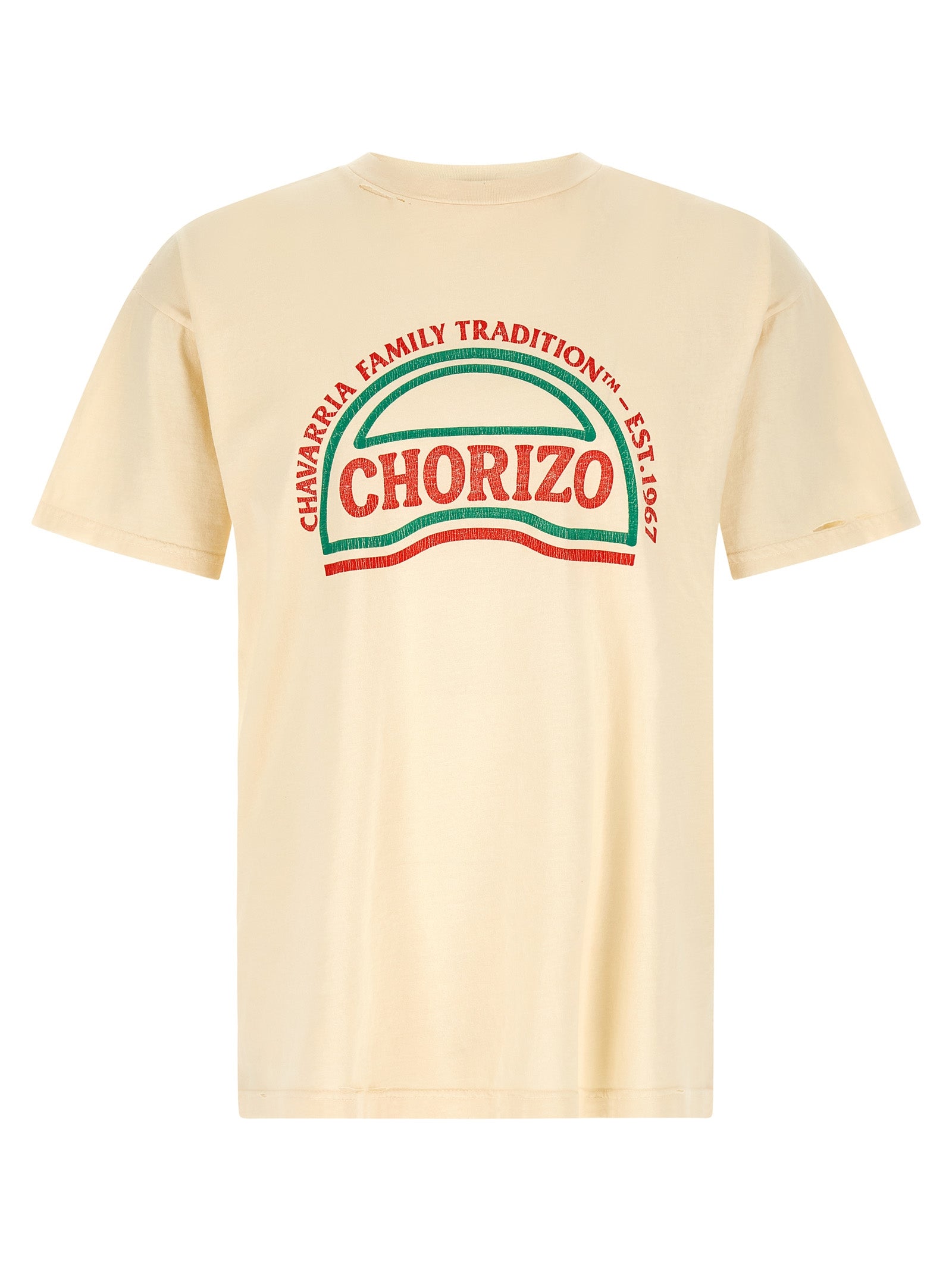 WILLY CHAVARRIA Beige Cotton Men's T-Shirt