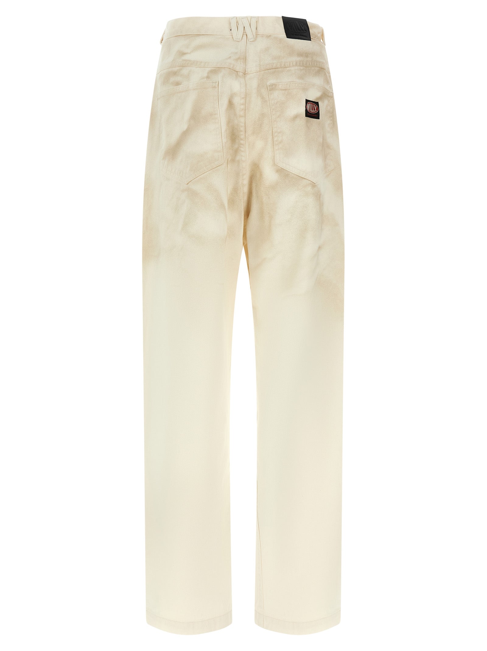 WILLY CHAVARRIA Beige Cotton Tapered Men's Jeans