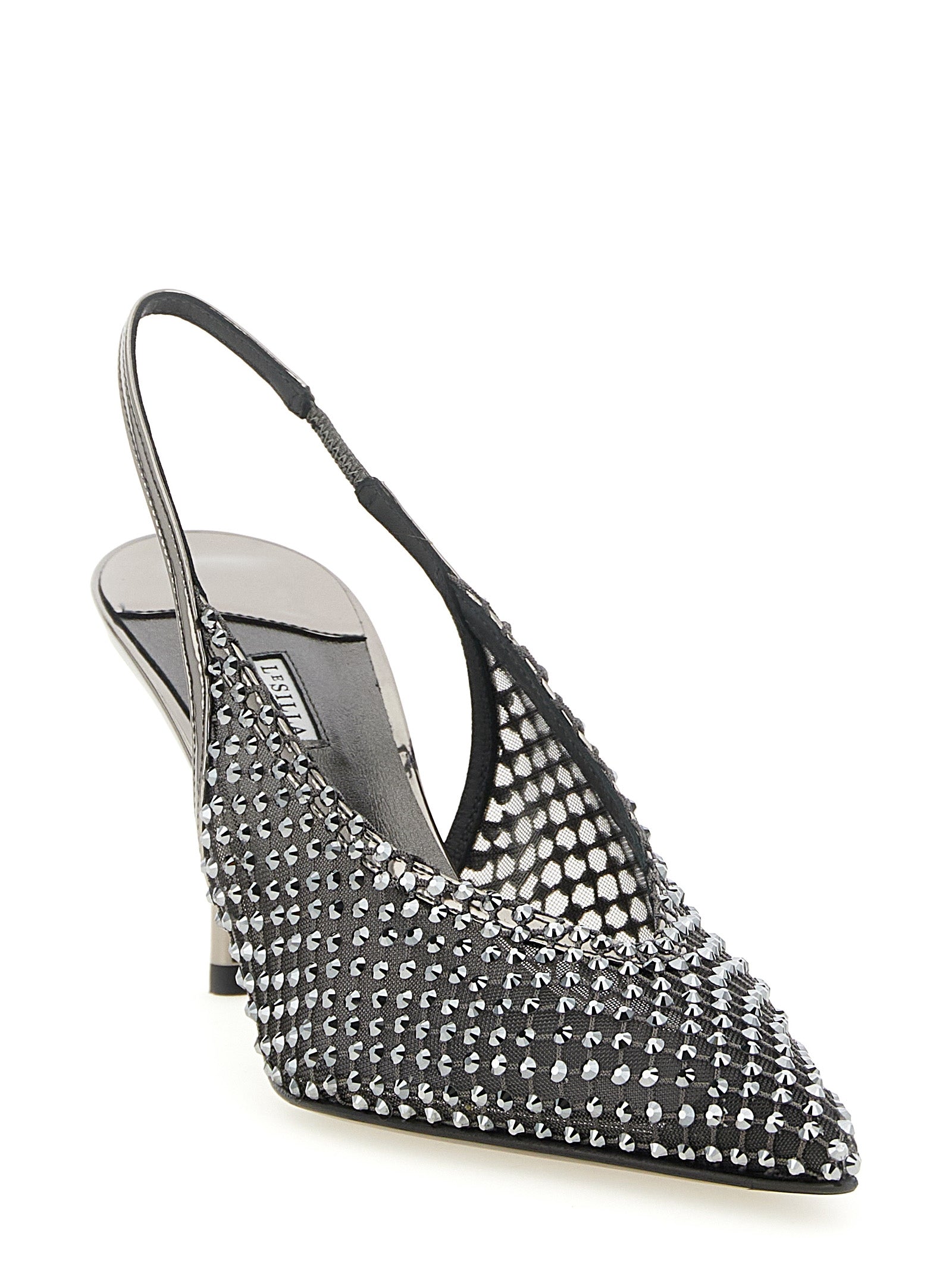 LE SILLA Gray Polyester High Heel Women's Pumps