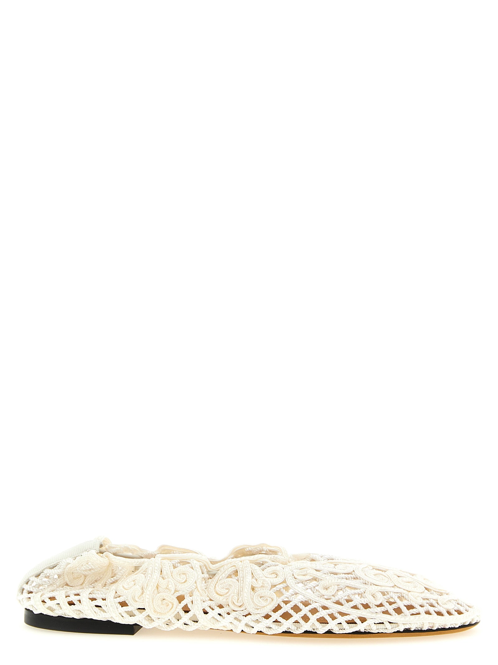 ODISSI White Polyester Ballet Women's Flats