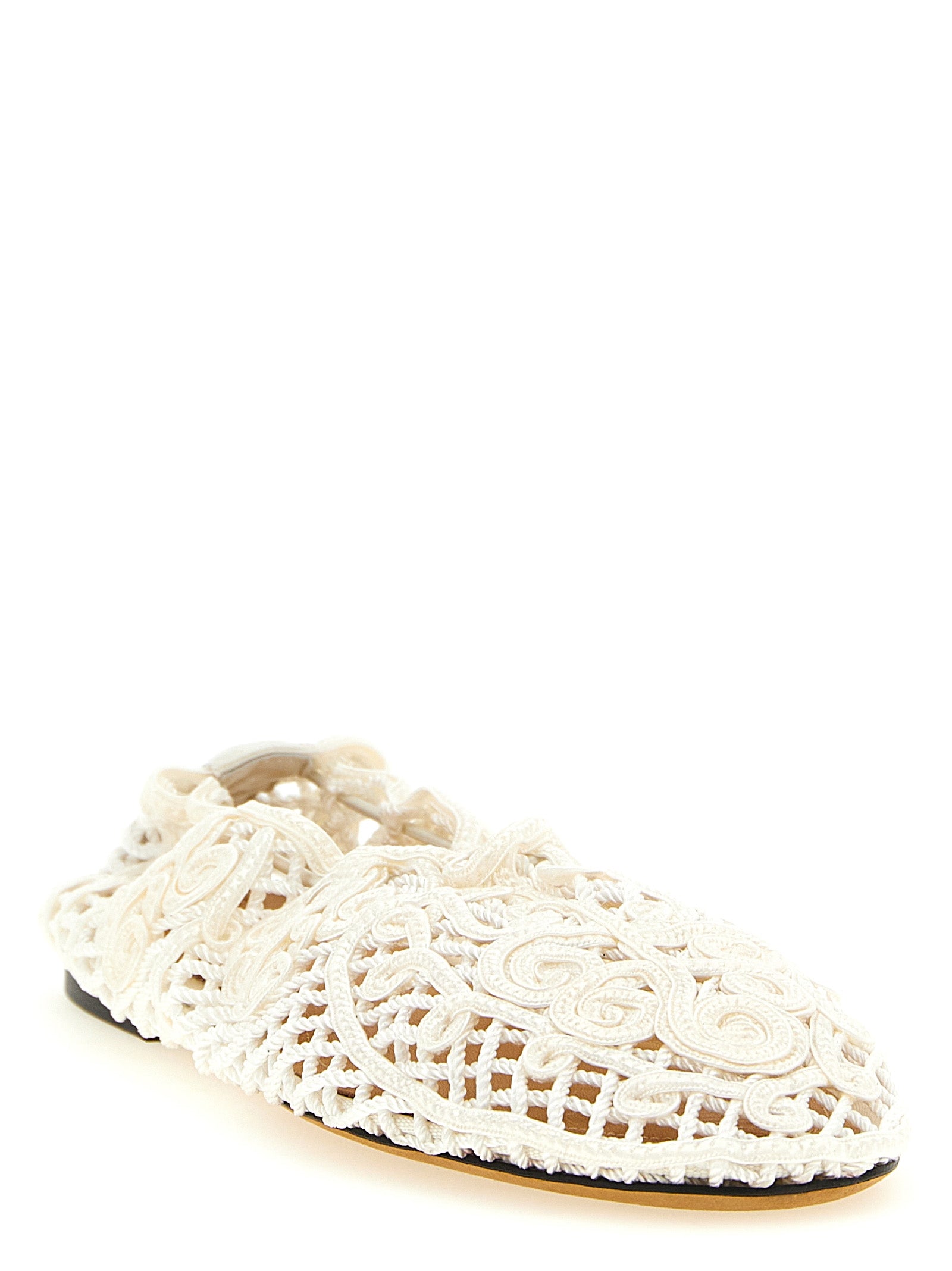 ODISSI White Polyester Ballet Women's Flats