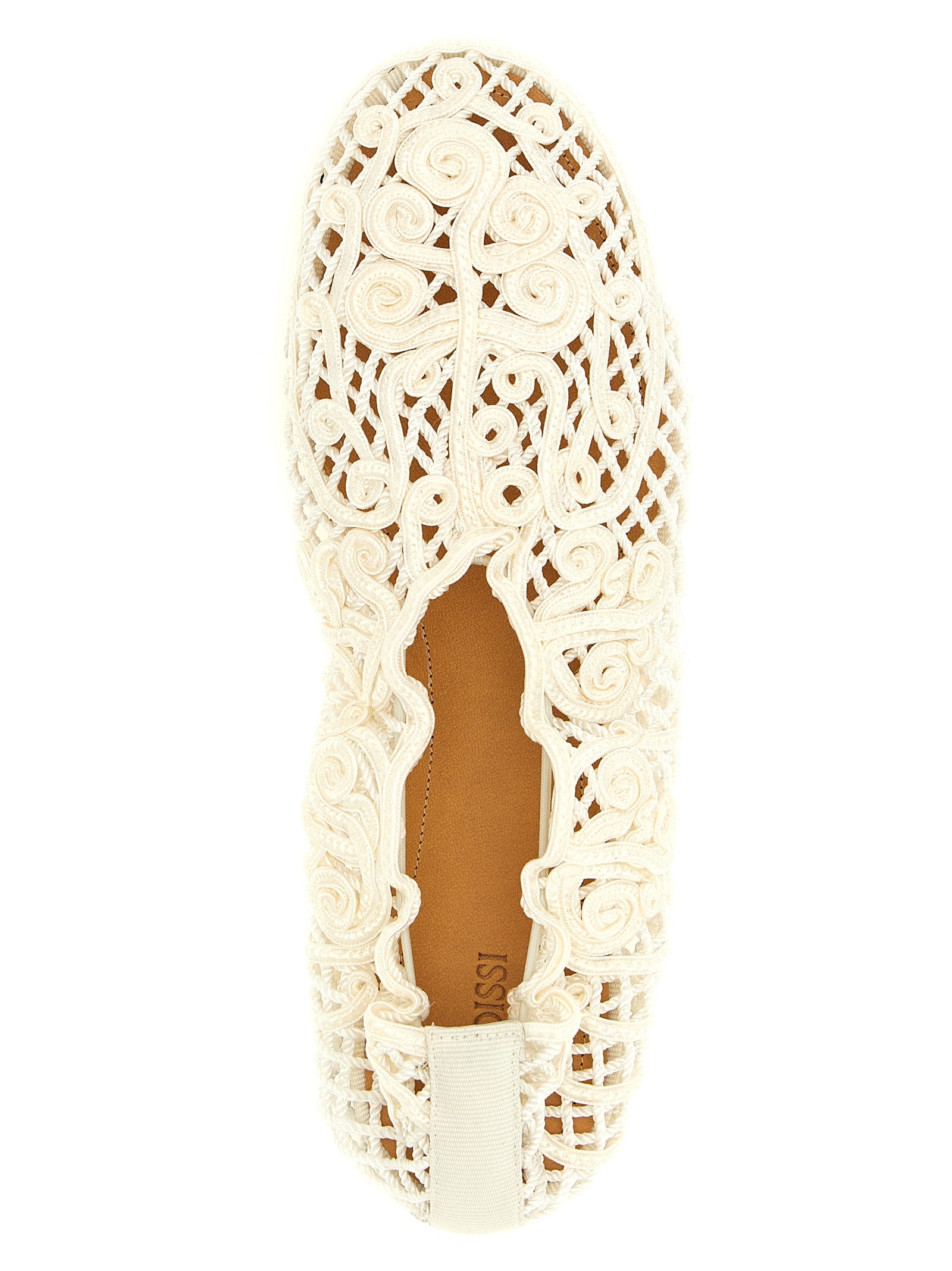 ODISSI White Polyester Ballet Women's Flats
