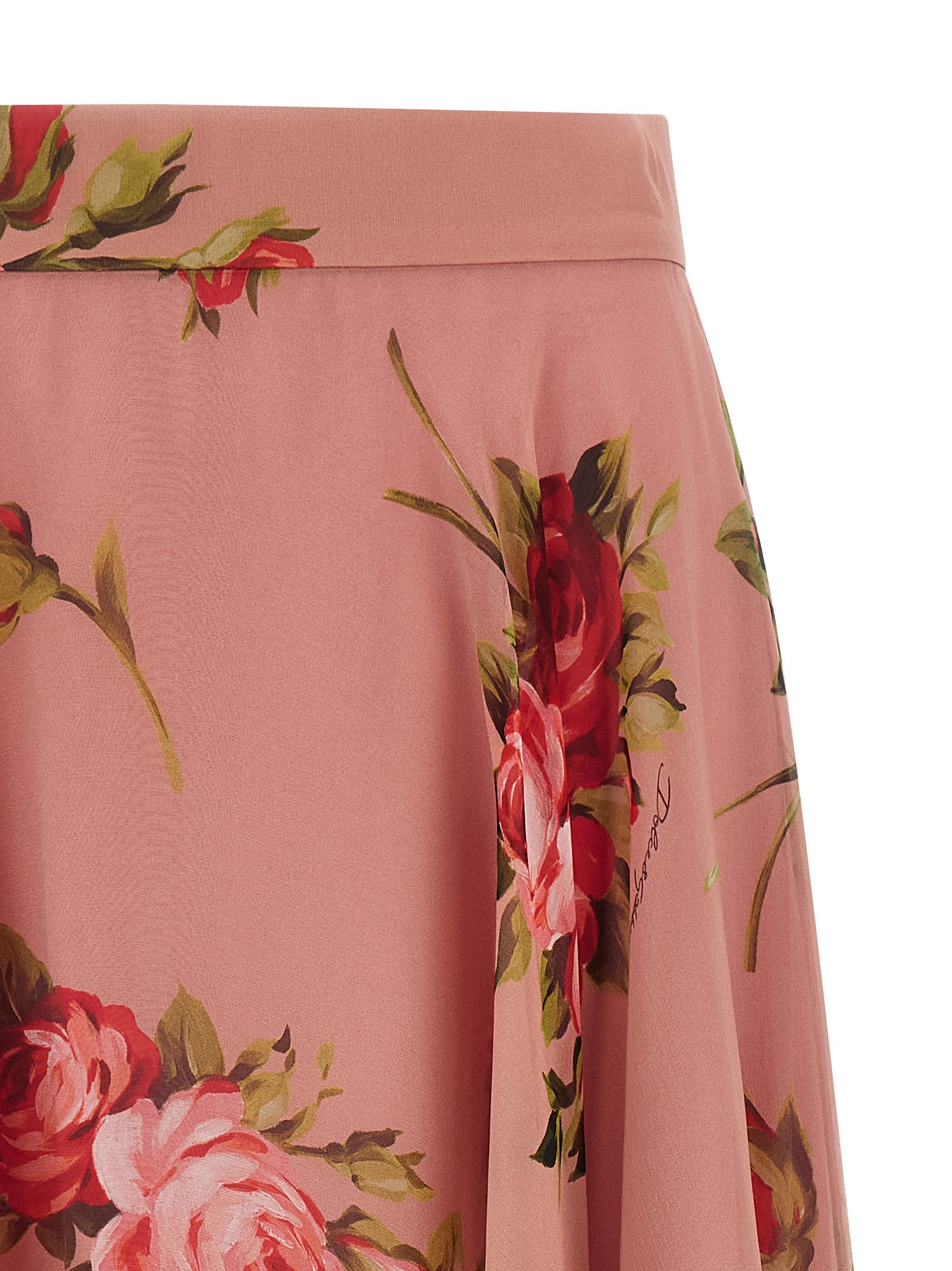 Dolce & Gabbana Multicolor Silk Midi Women's Skirt