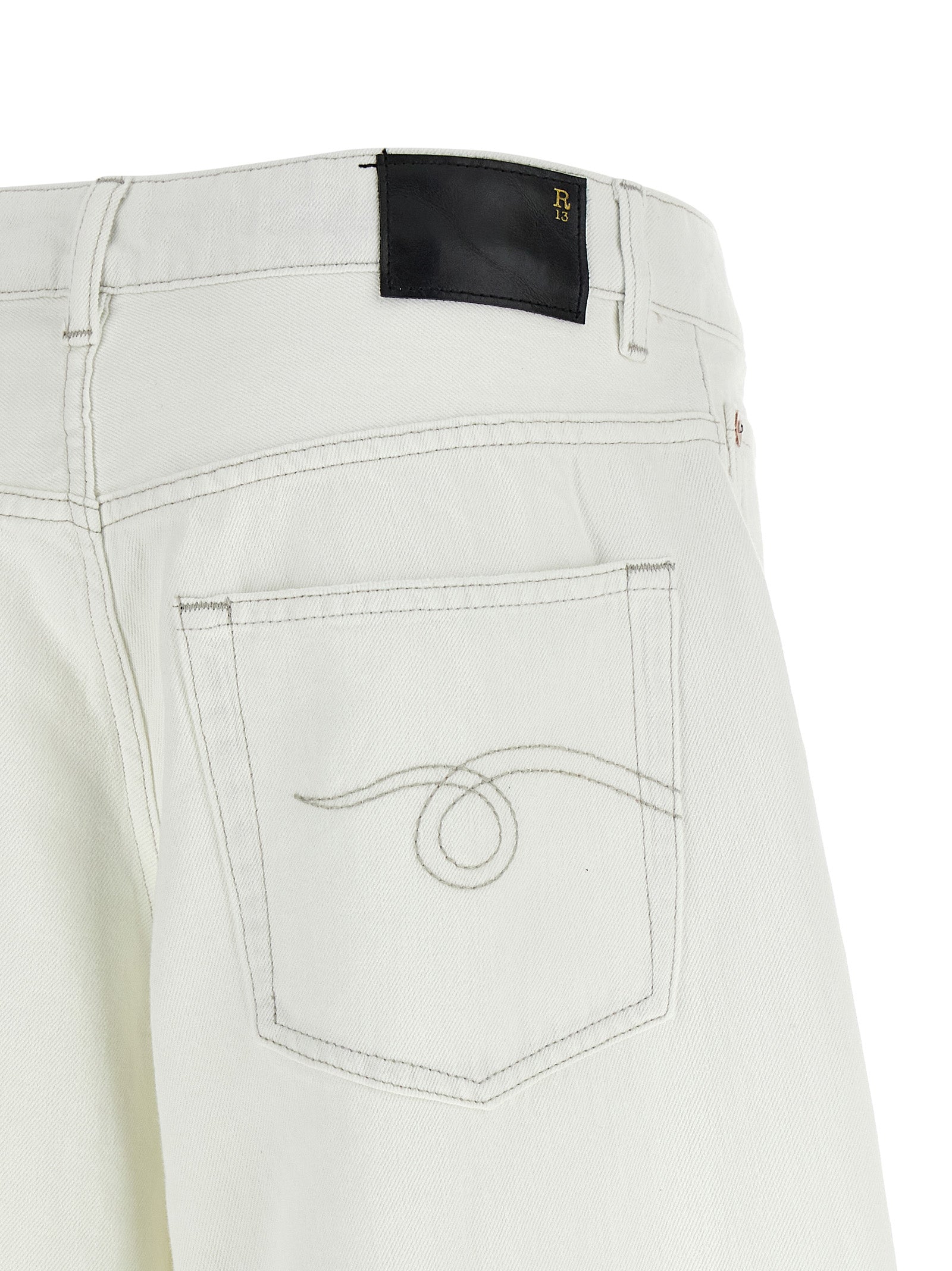 R13 White Cotton Jeans Women's Denim