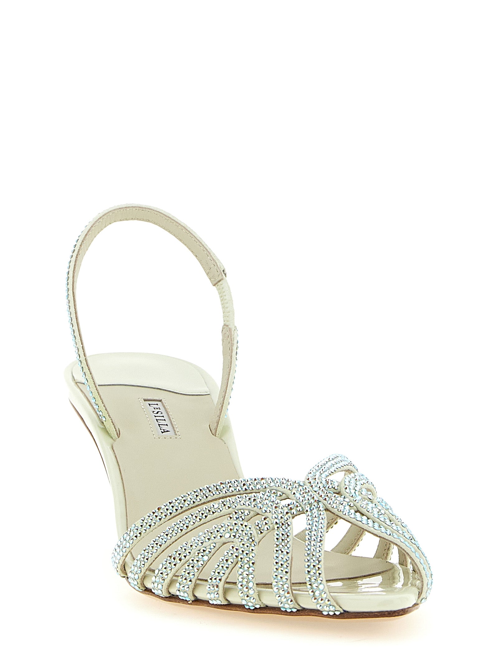 LE SILLA Bicolor Goatskin Stiletto Heel Women's Sandals