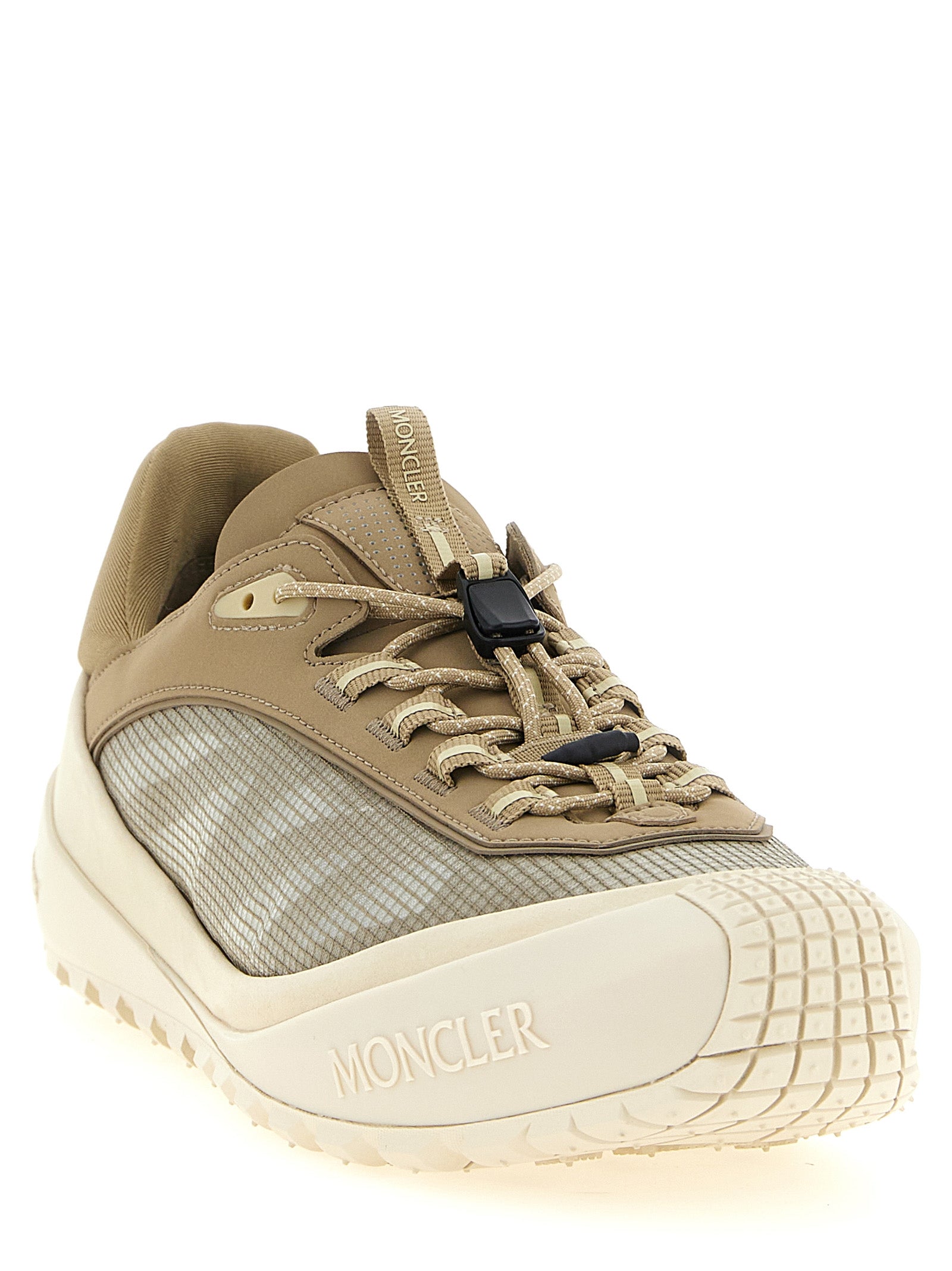 Moncler Beige Polyester Athletic Men's Sneakers
