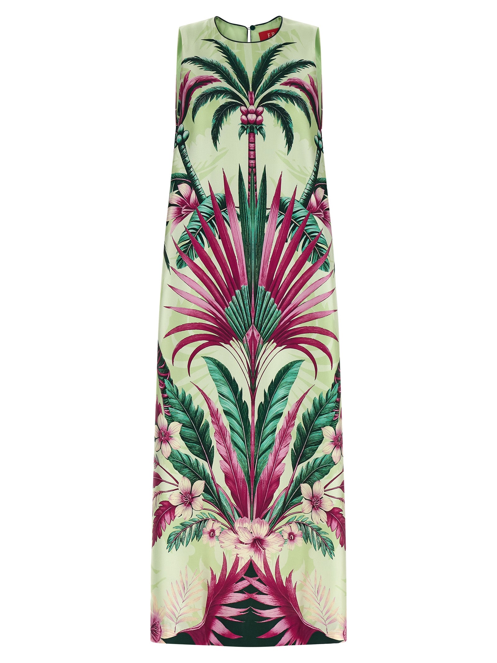F.R.S. - FOR RESTLESS SLEEPERS Multicolor Silk Long Women's Dress