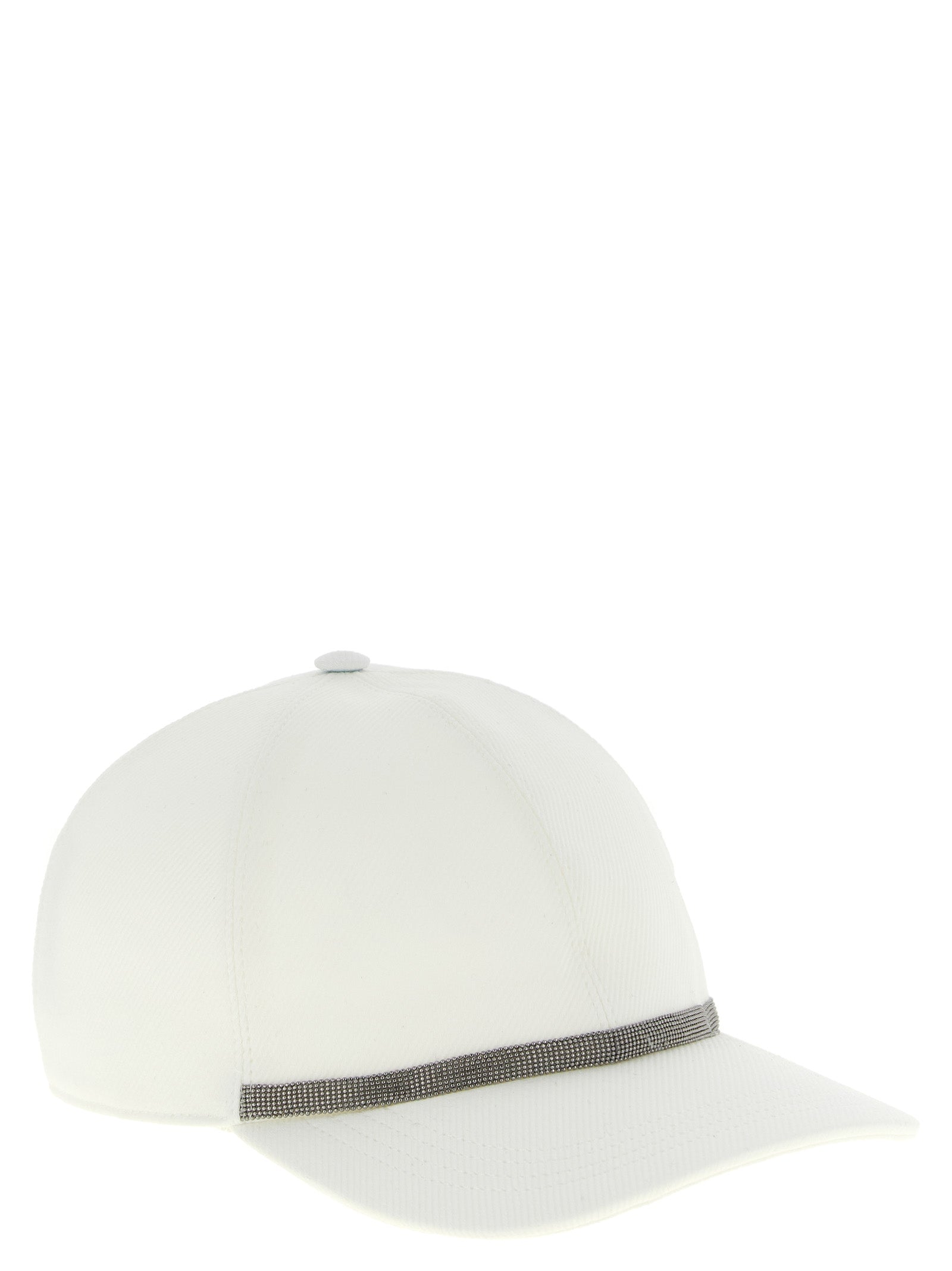 Brunello Cucinelli White Cotton Cap (Baseball Women's Hat)
