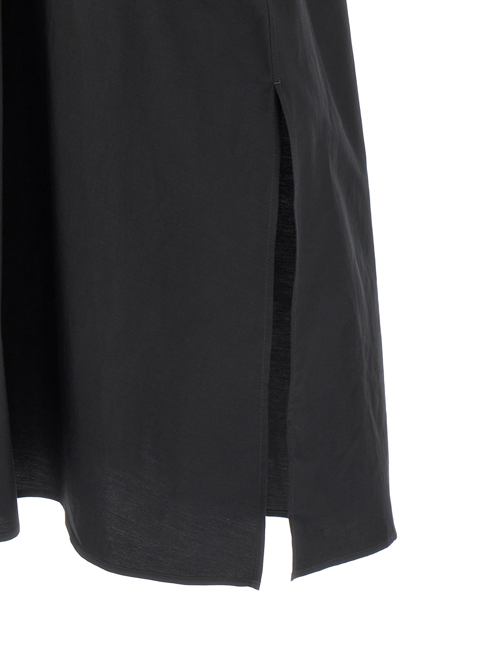 Lemaire Black Cotton Midi Women's Dress