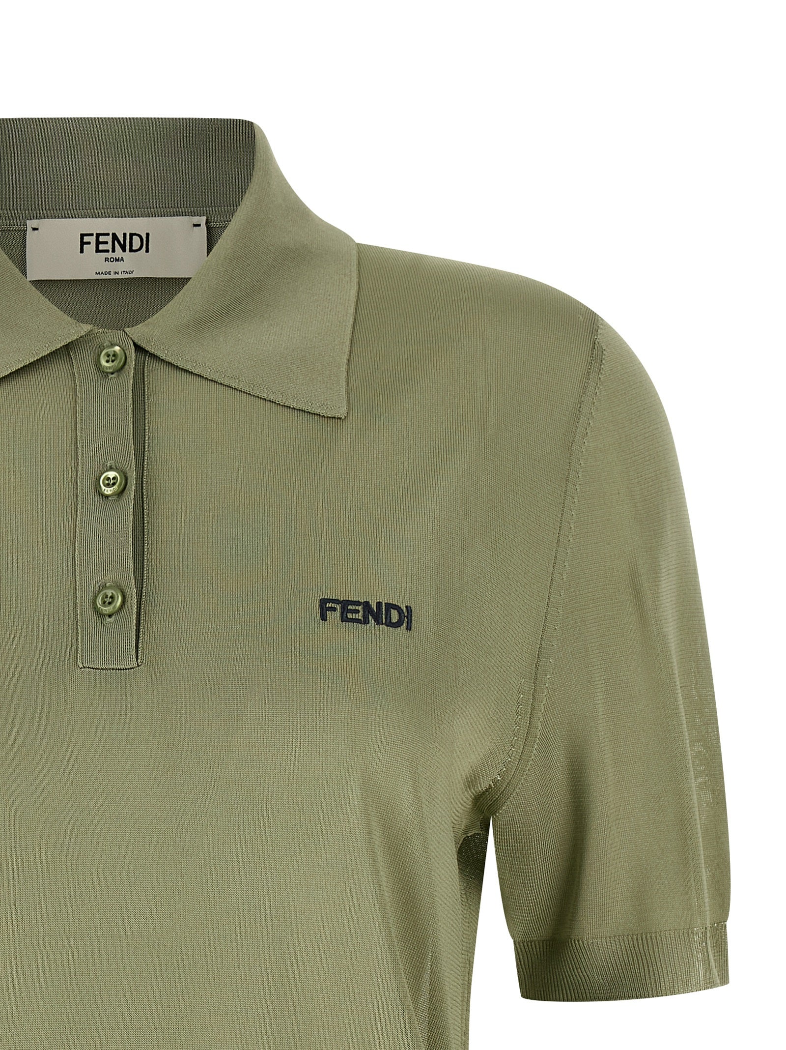 Fendi Bicolor Viscose Polo Women's Shirt
