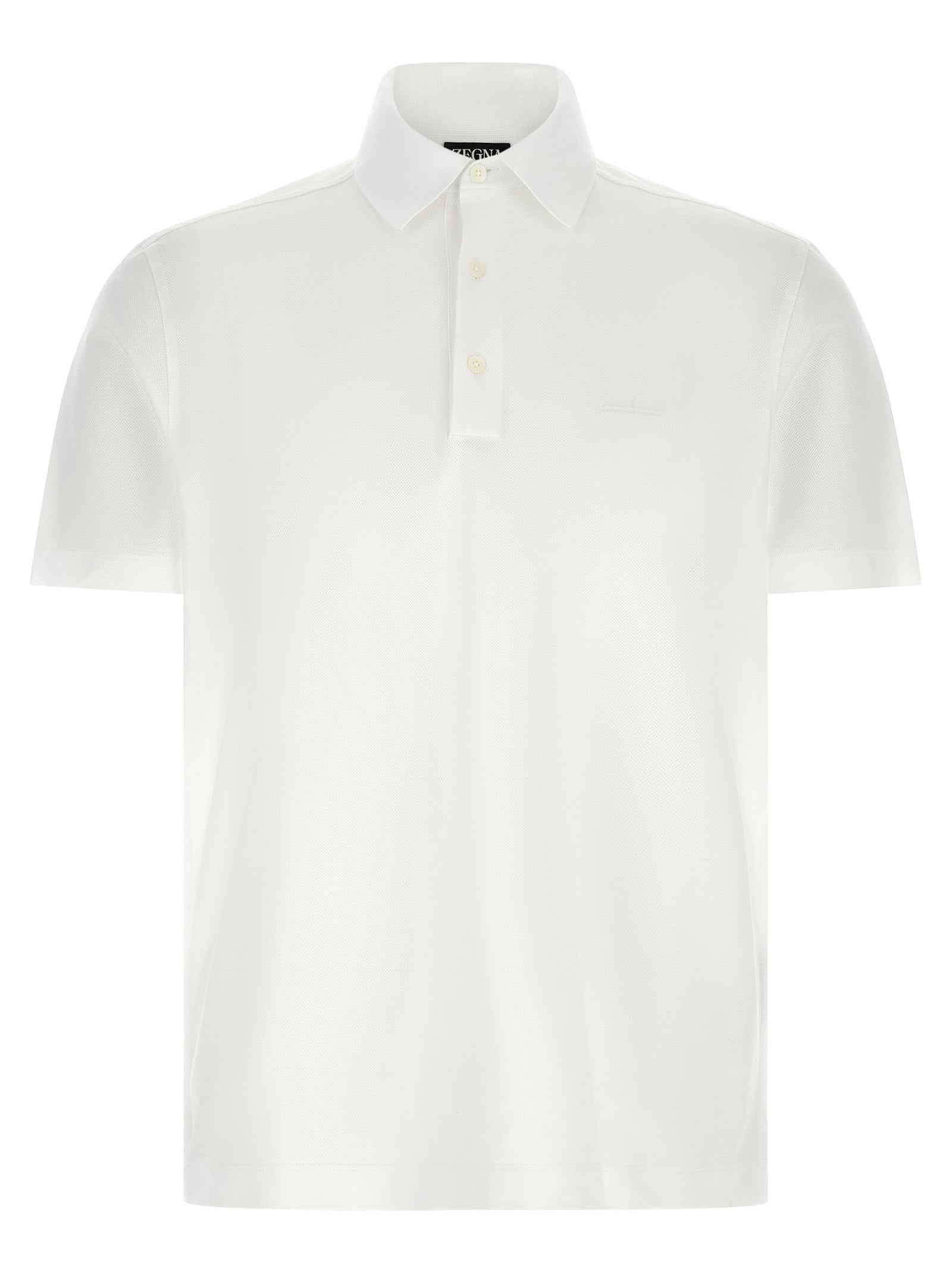 ZEGNA White Cotton Polo Men's Shirt