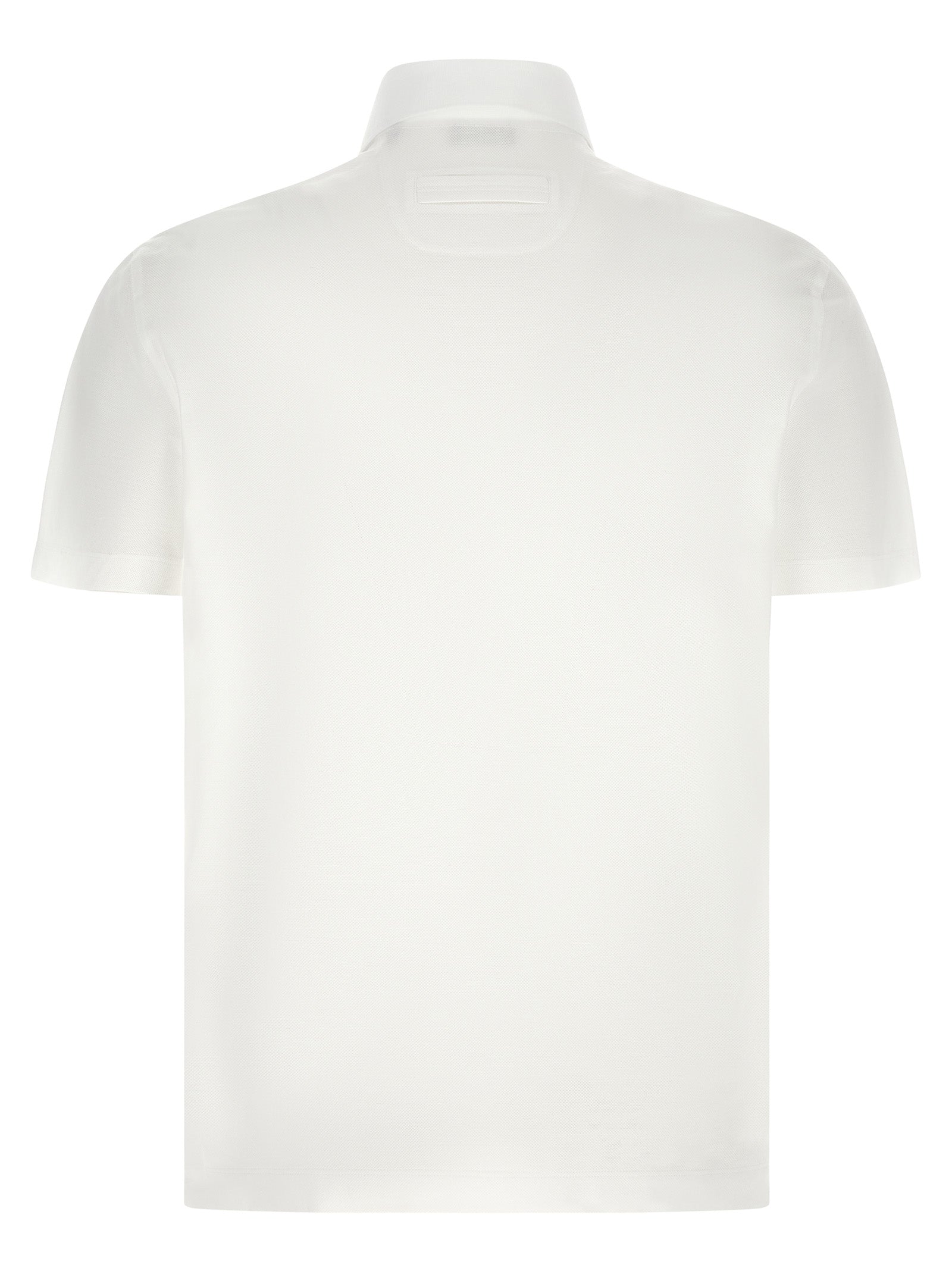 ZEGNA White Cotton Polo Men's Shirt