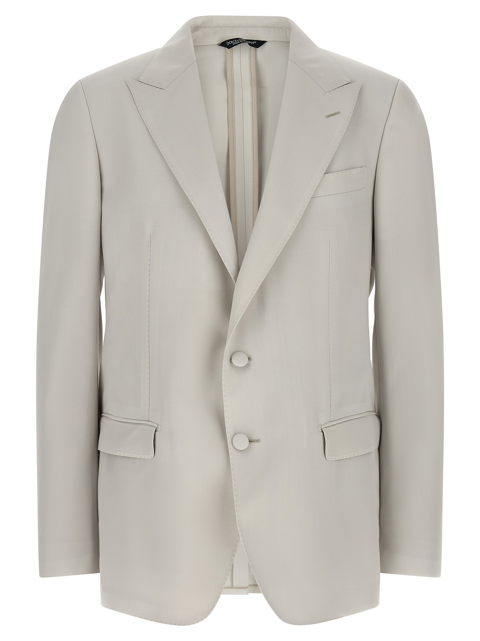 Dolce & Gabbana Gray Virgin Wool Men's Blazer