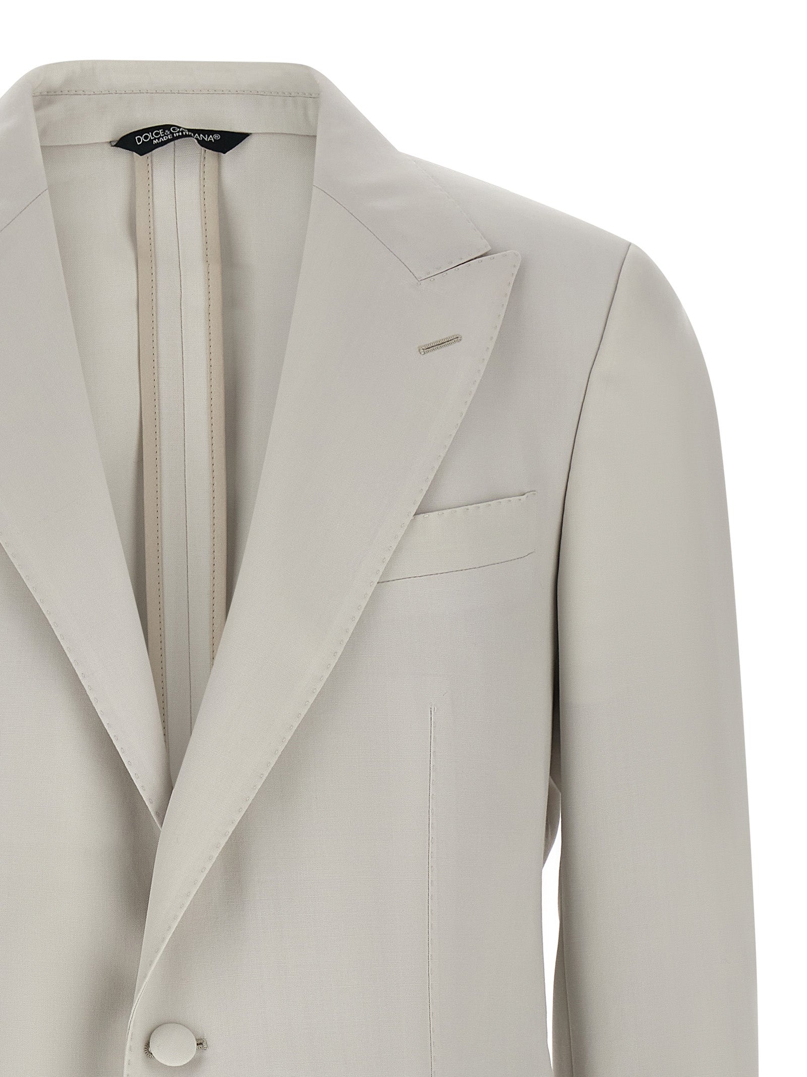 Dolce & Gabbana Gray Virgin Wool Men's Blazer