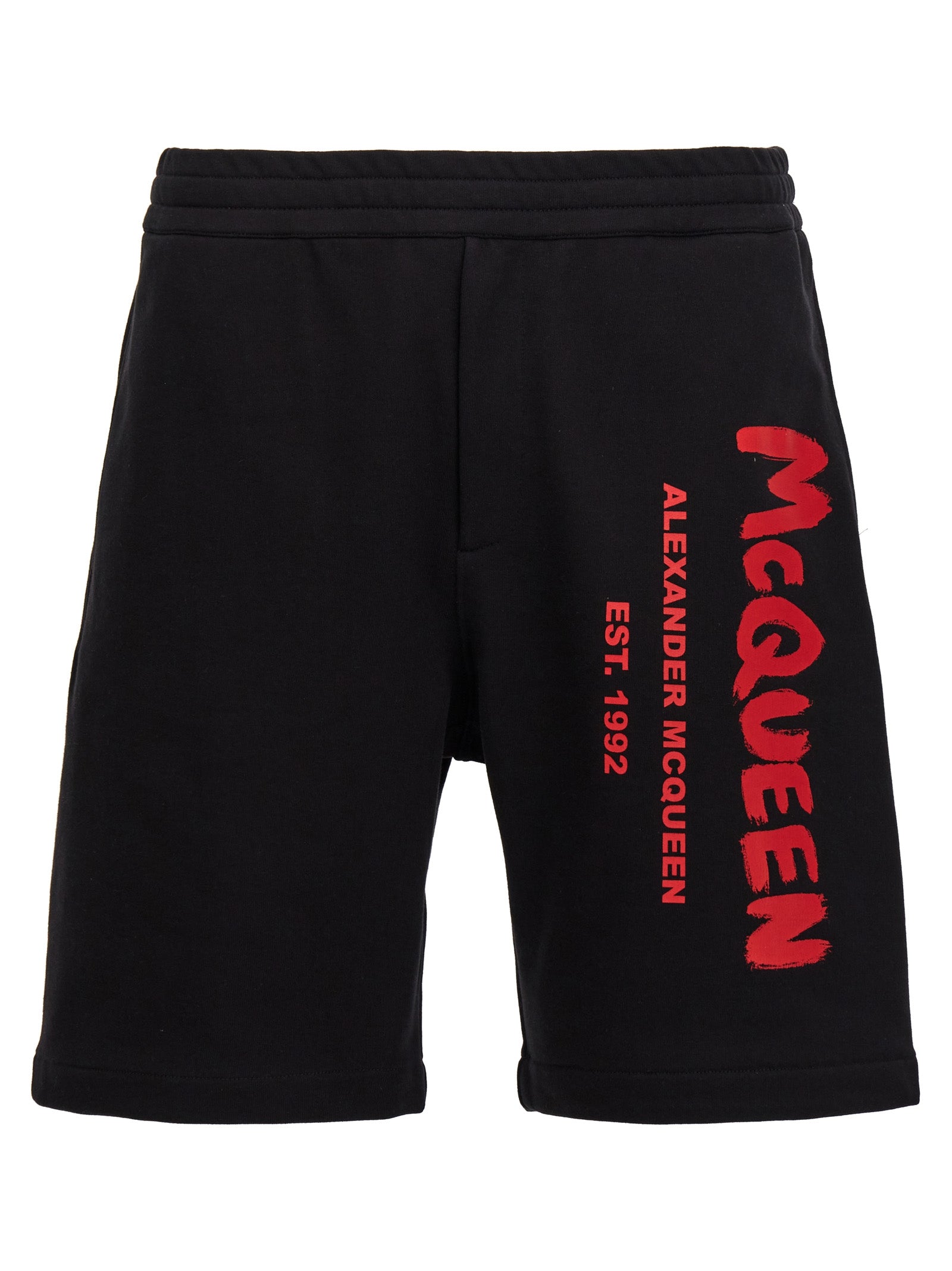 Alexander McQueen Black Cotton Bermuda Men's Shorts