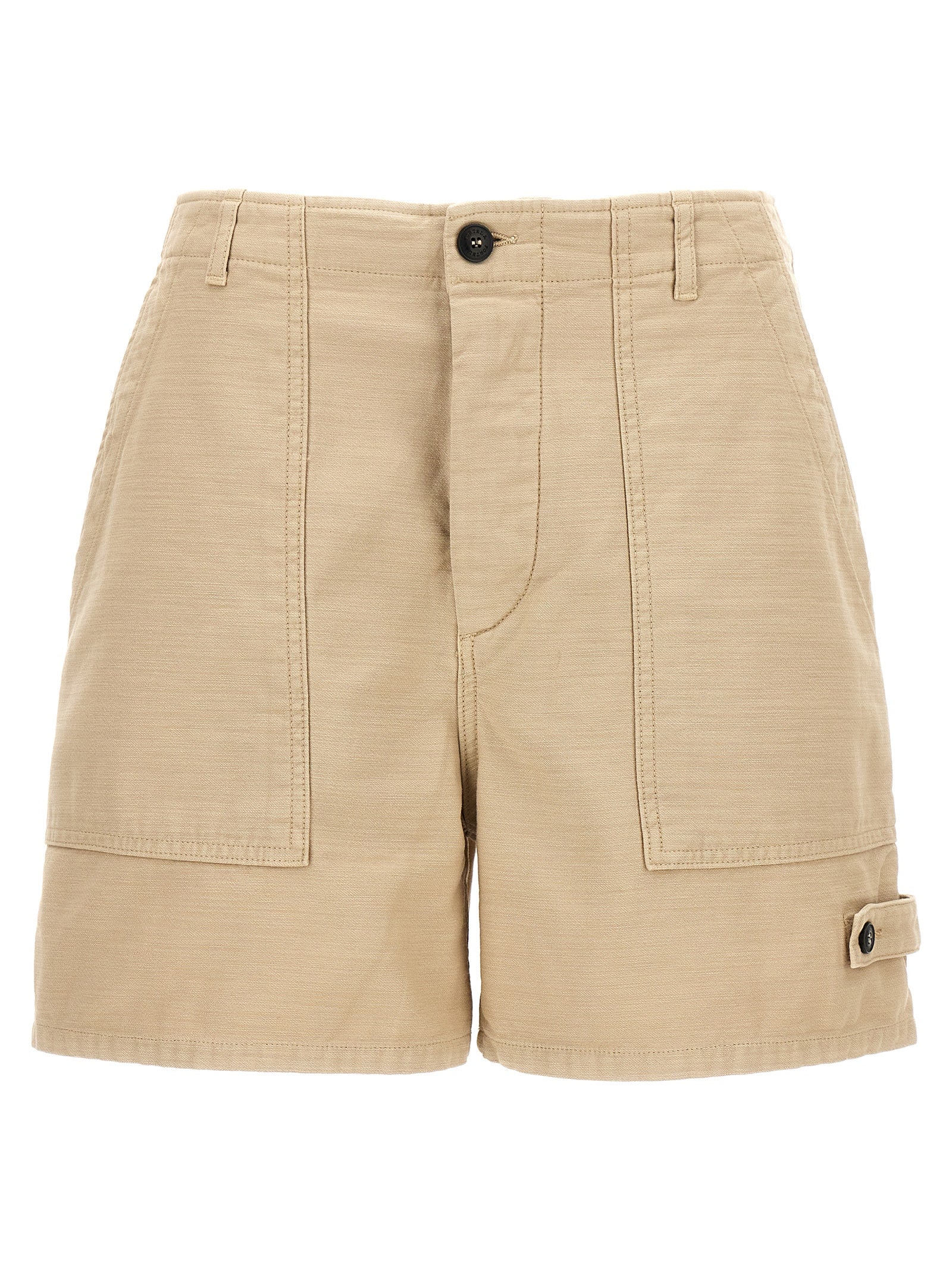 Fortela Beige Cotton Bermuda Women's Shorts